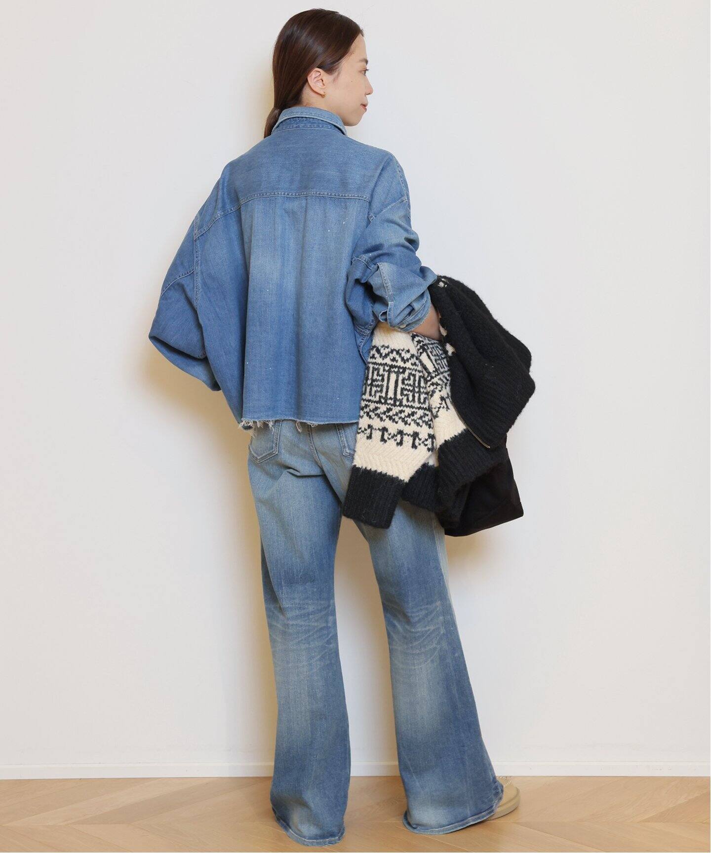 JOHNBULL/ジョンブル】 CROPPED DENIM シャツ（シャツ／ブラウス 