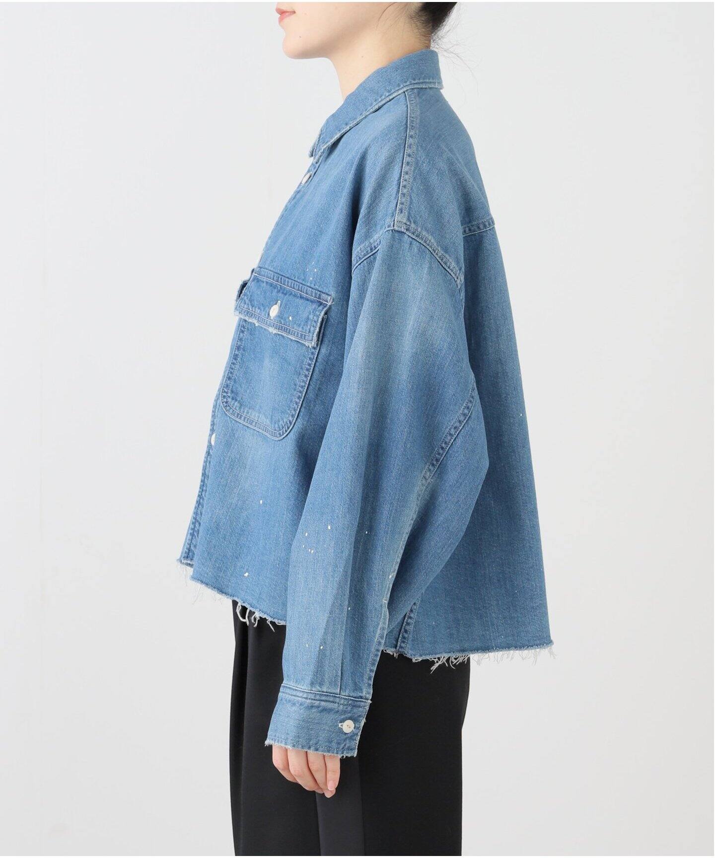 JOHNBULL/ジョンブル】 CROPPED DENIM シャツ（シャツ／ブラウス 