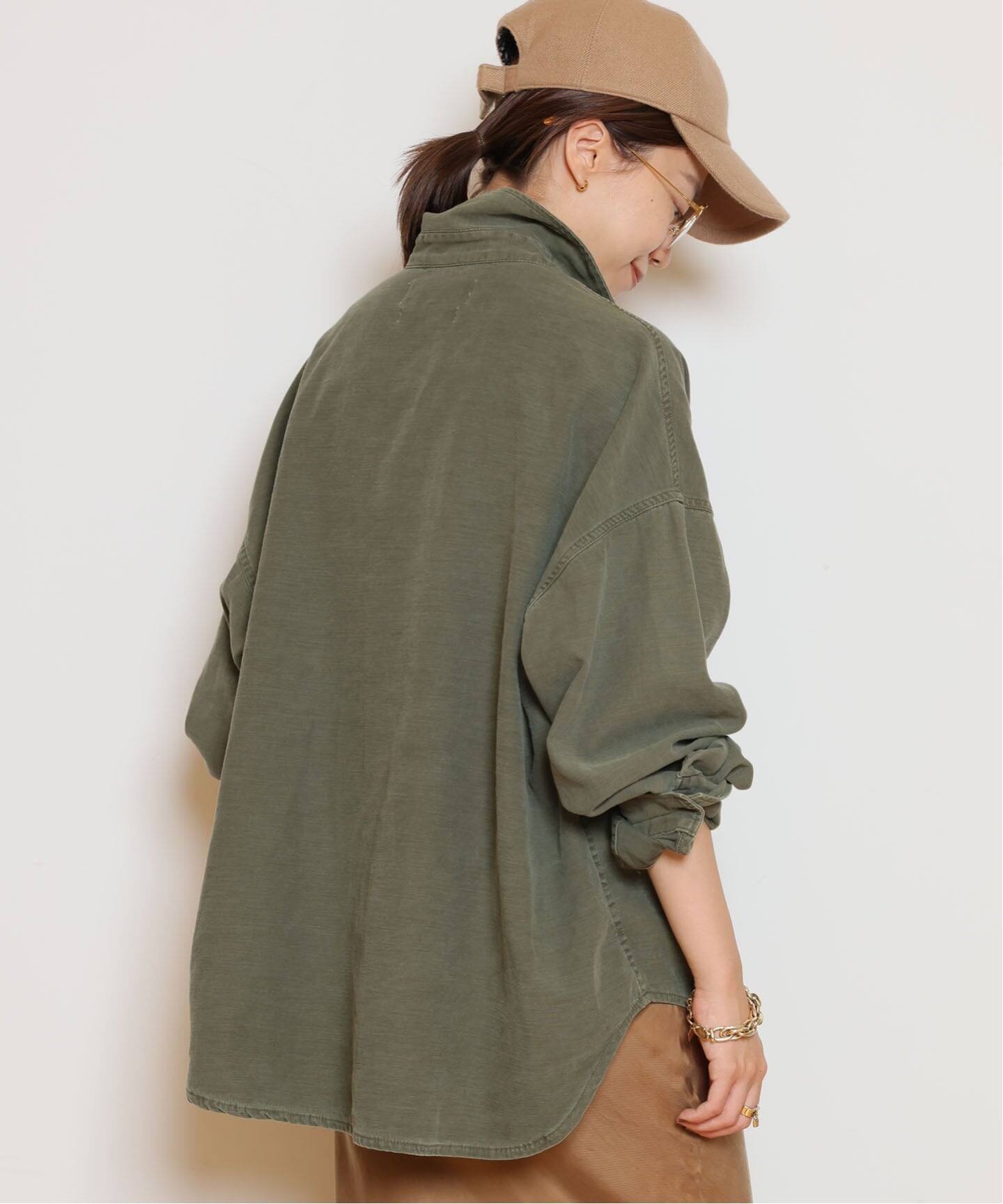 REMI RELIEF/レミレリーフ】WIDE MILITARY シャツ（シャツ／ブラウス 
