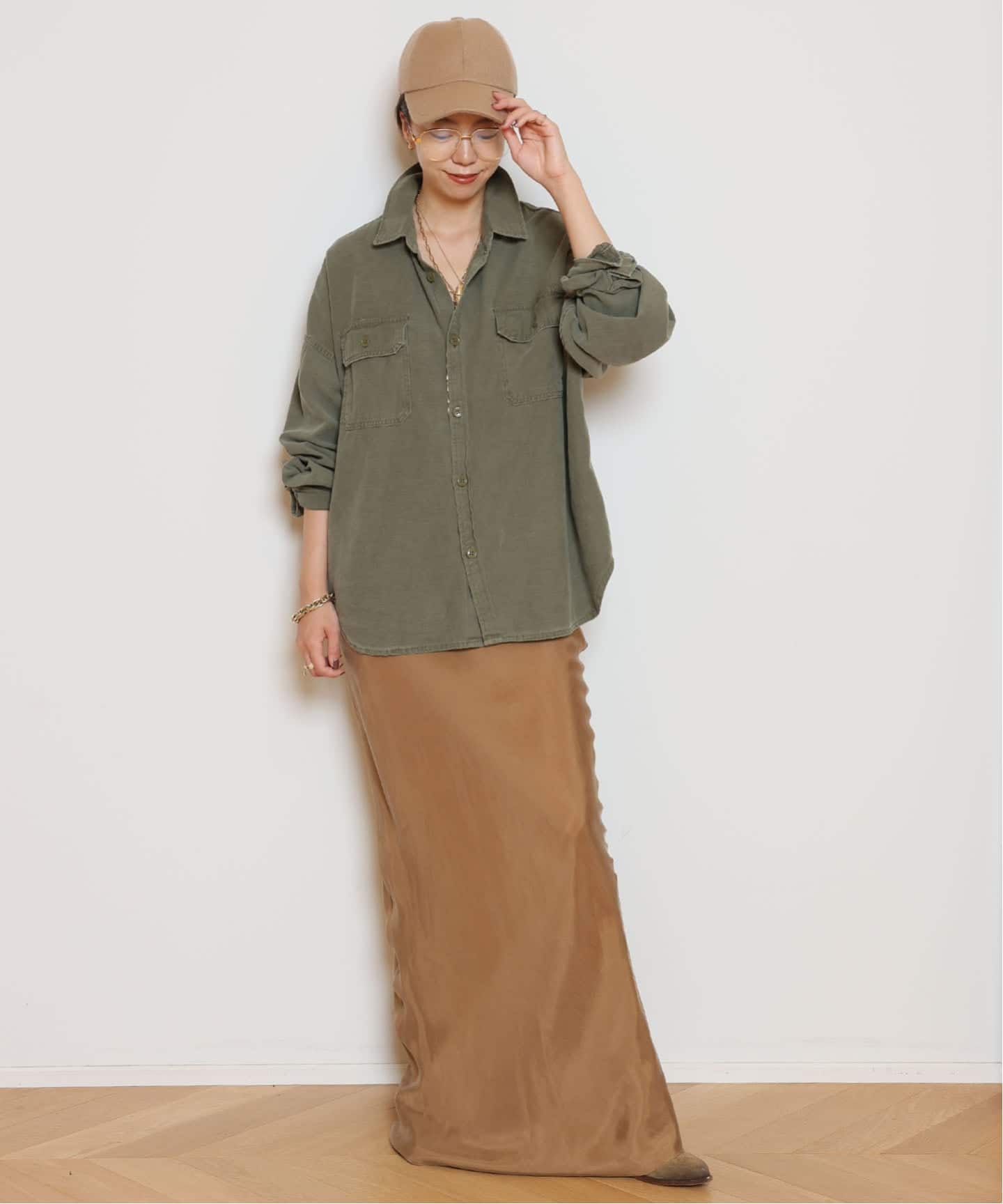 新品MUSE 【REMI RELIEF】WIDE MILITARY シャツ REMI RELIEF/レミレリーフ】WIDE MILITARY シャツ（シャツ／ブラウス