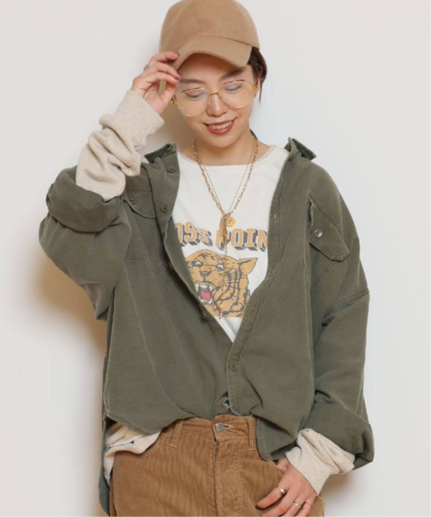 REMI RELIEF/レミレリーフ】WIDE MILITARY シャツ（シャツ／ブラウス 