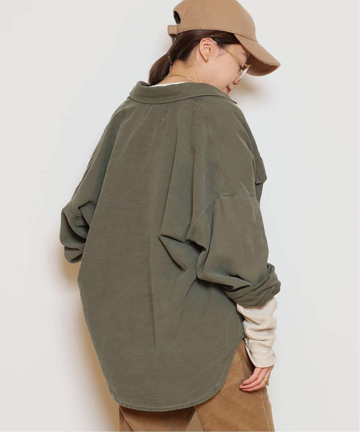 REMI RELIEF/レミレリーフ】WIDE MILITARY シャツ（シャツ／ブラウス