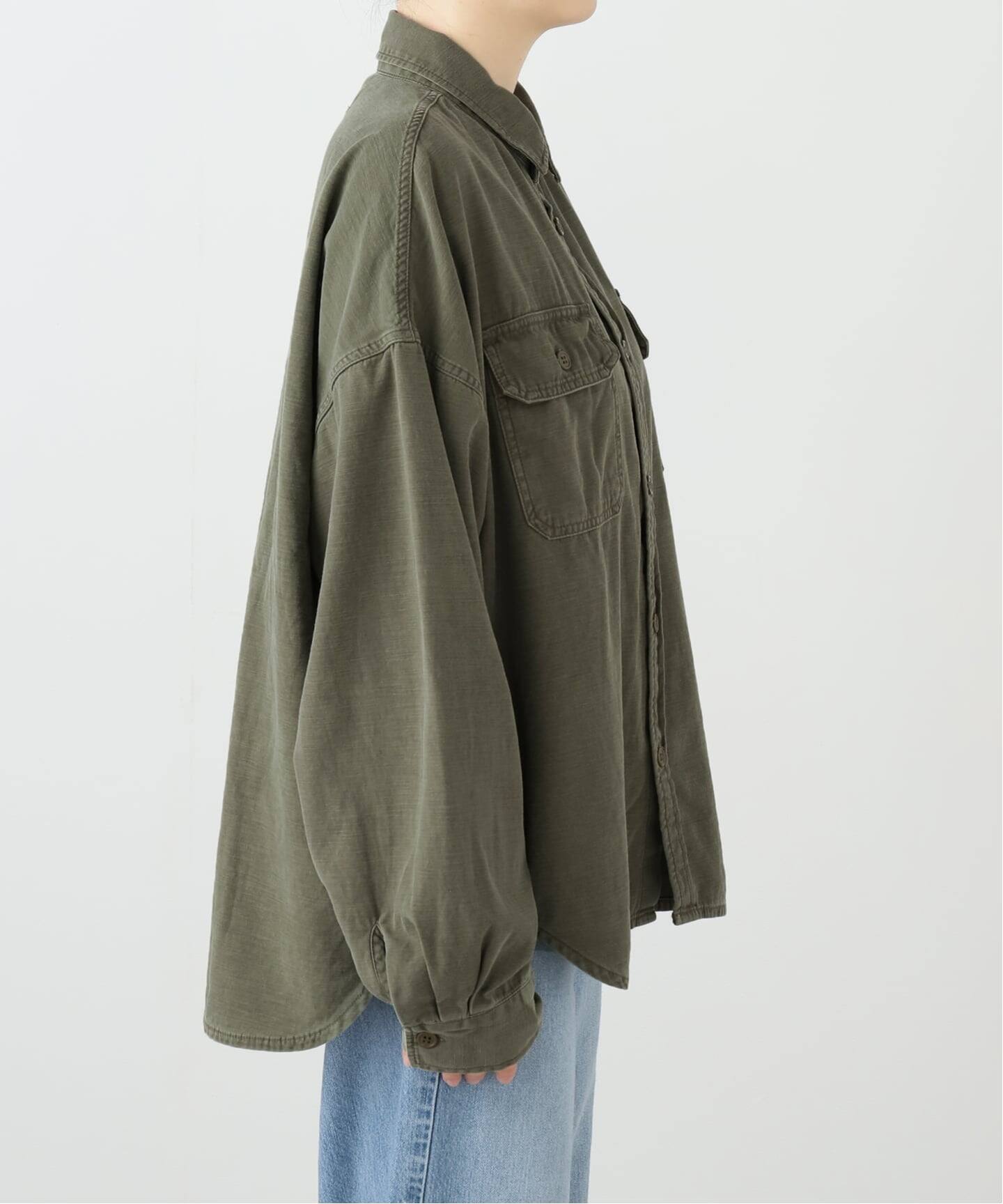 REMI RELIEF/レミレリーフ】WIDE MILITARY シャツ（シャツ／ブラウス 