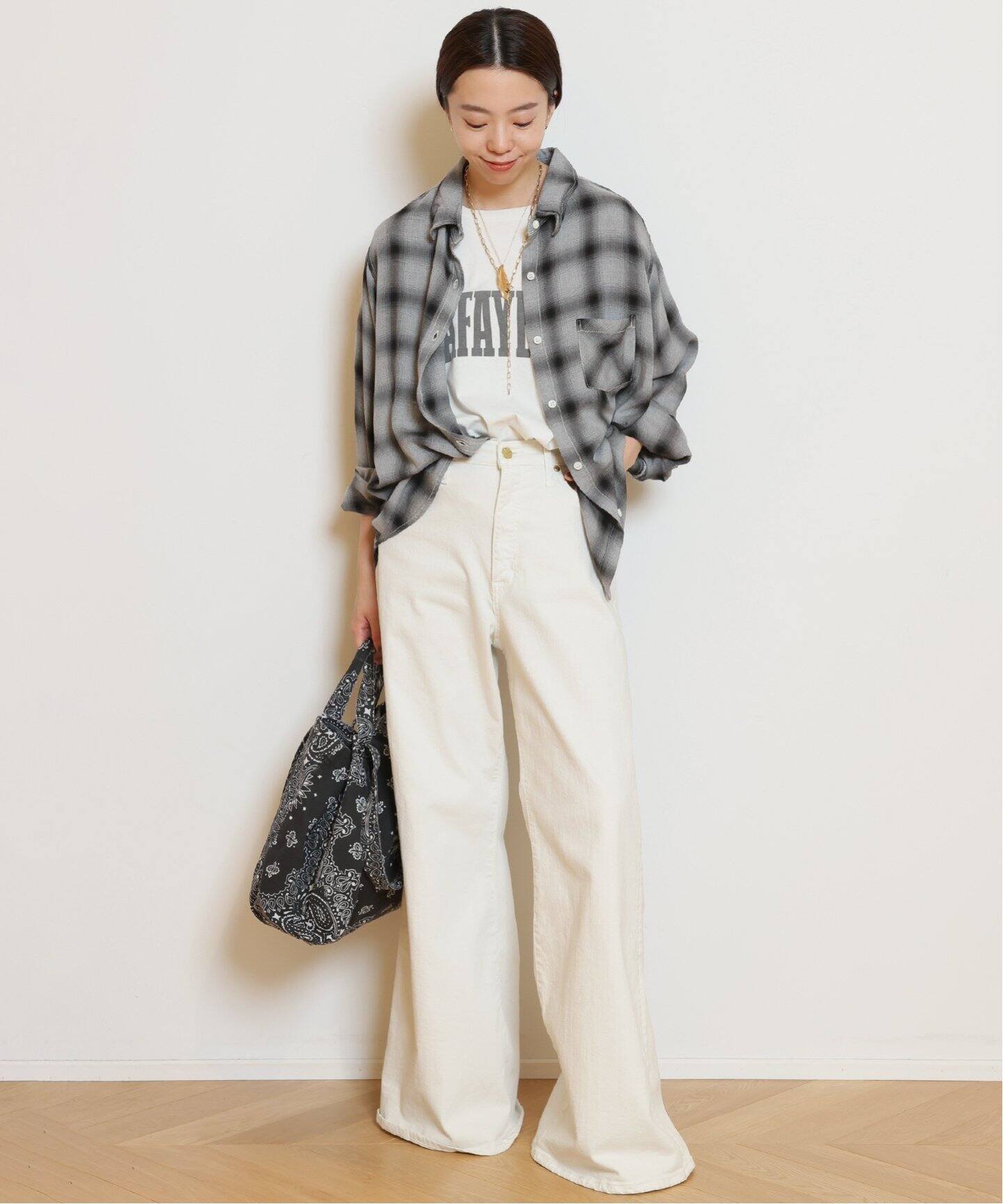 REMI RELIEF/レミレリーフ】 RAYON チェックシャツ《1》（シャツ  