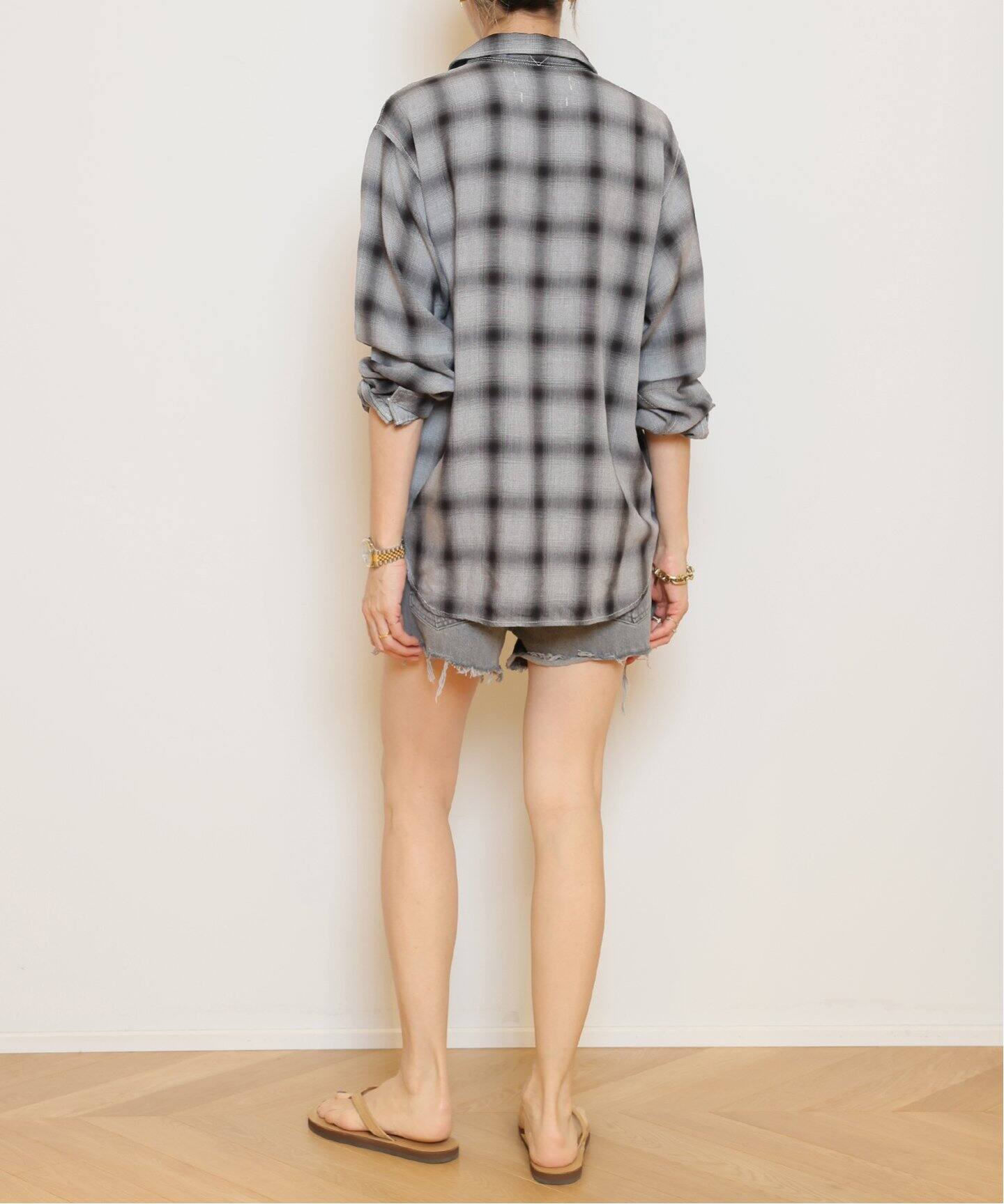 REMI RELIEF/レミレリーフ】 RAYON チェックシャツ《1》（シャツ  