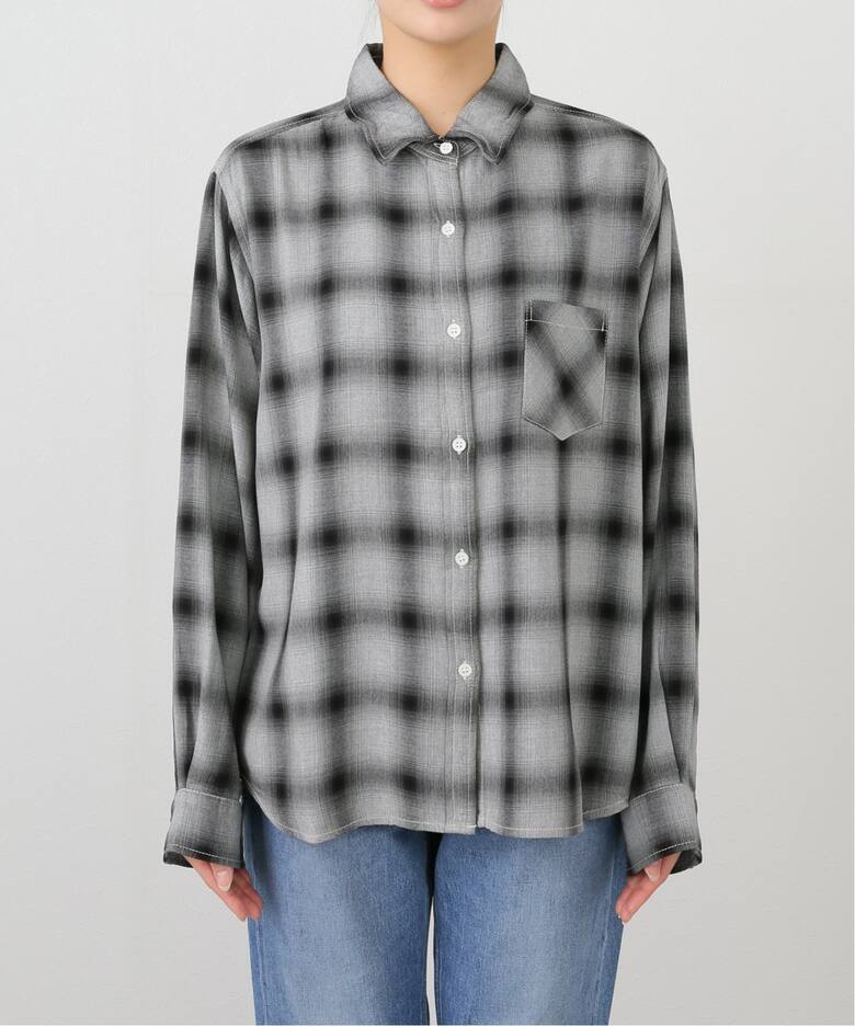 REMI RELIEF/レミレリーフ】 RAYON チェックシャツ《1》（シャツ  