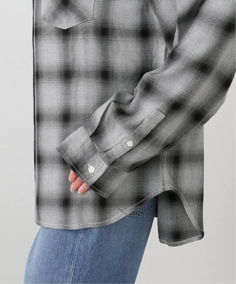 REMI RELIEF/レミレリーフ】 RAYON チェックシャツ《1》（シャツ  