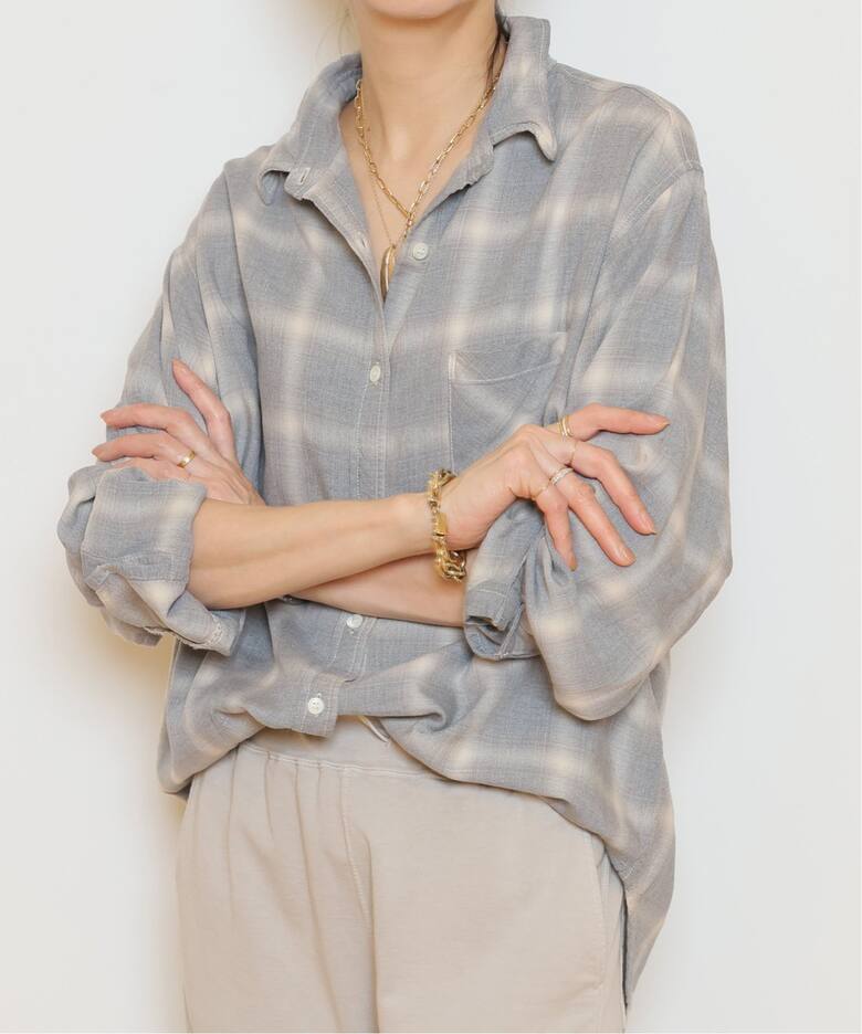 REMI RELIEF/レミレリーフ】 RAYON チェックシャツ《3》（シャツ 