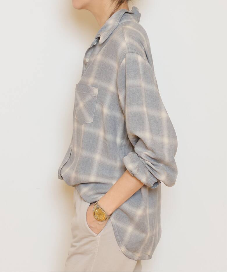 REMI RELIEF/レミレリーフ】 RAYON チェックシャツ《3》（シャツ 