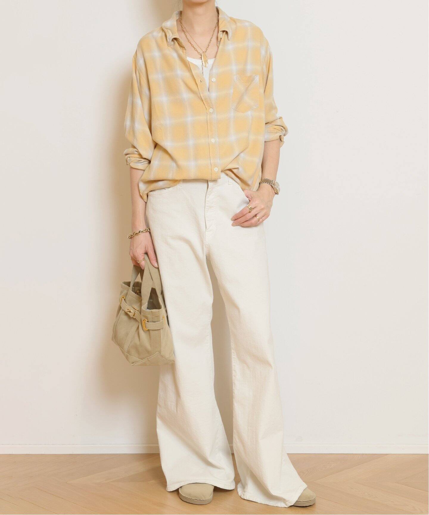 REMI RELIEF/レミレリーフ】 RAYON チェックシャツ《3》（シャツ 