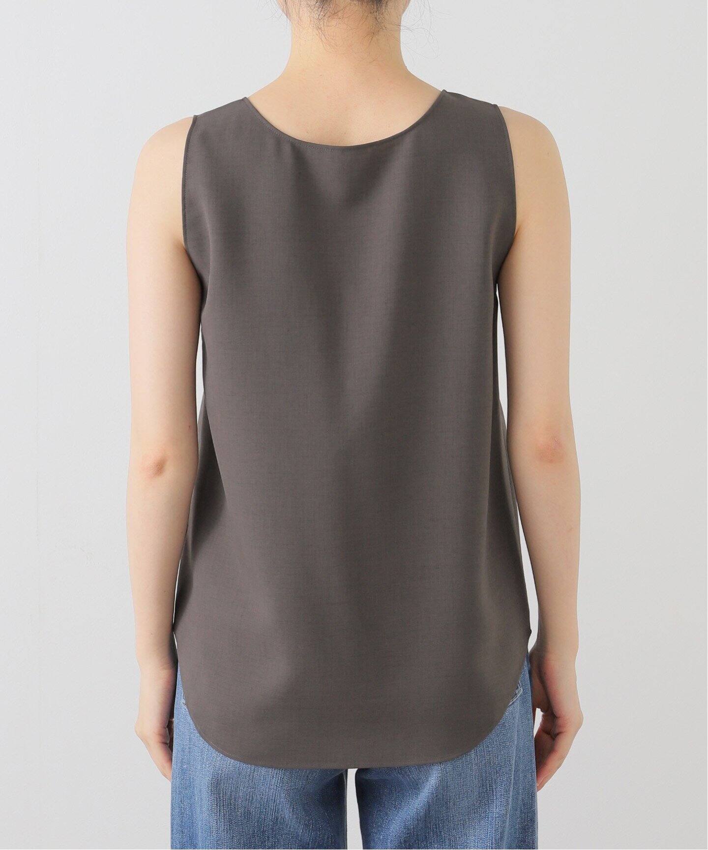アパルトモン　シアーブラウス　グレー No Sleeve Sheer Blouse（シャツ／ブラウス）｜L'Appartement