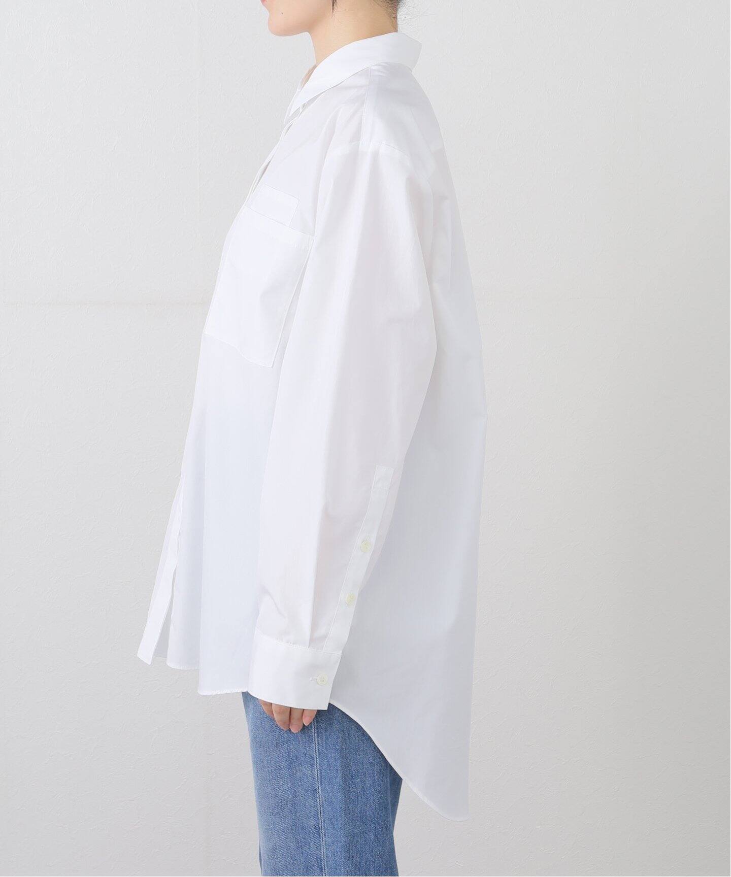 L'Appartement★美品★アパルトモン　コットンローンシャツ　白 No Collar Long Shirt（シャツ／ブラウス）｜L'Appartement