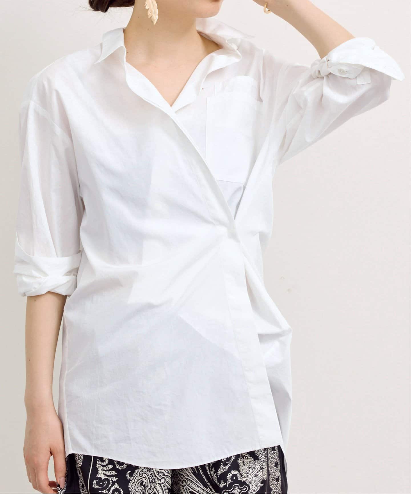 L'Appartement★美品★アパルトモン　コットンローンシャツ　白 SHIRTS｜ニュアンスカラーで新登場｜L'Appartement