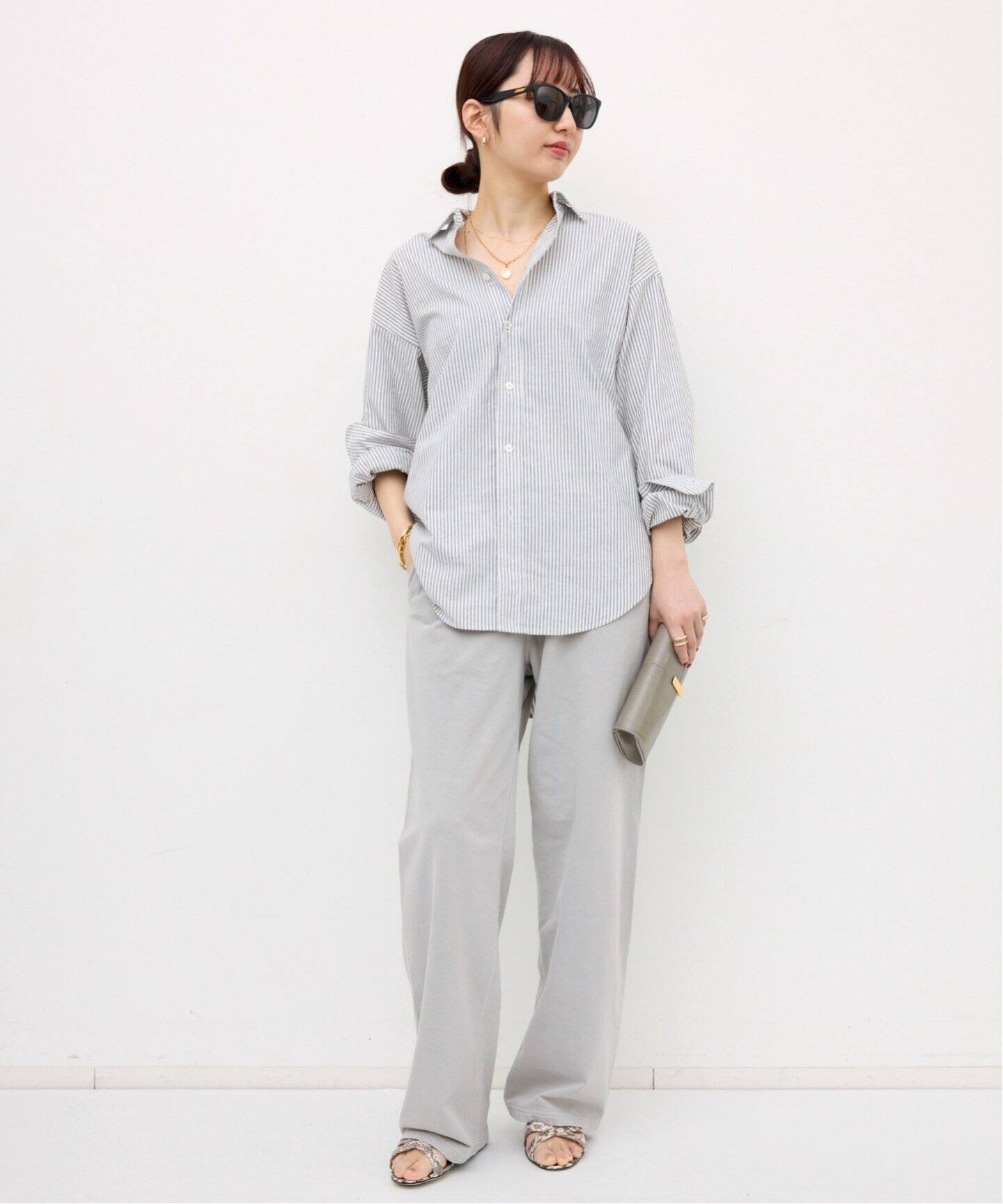 Cooldry Oxford Stripe Shirts（シャツ／ブラウス）｜L