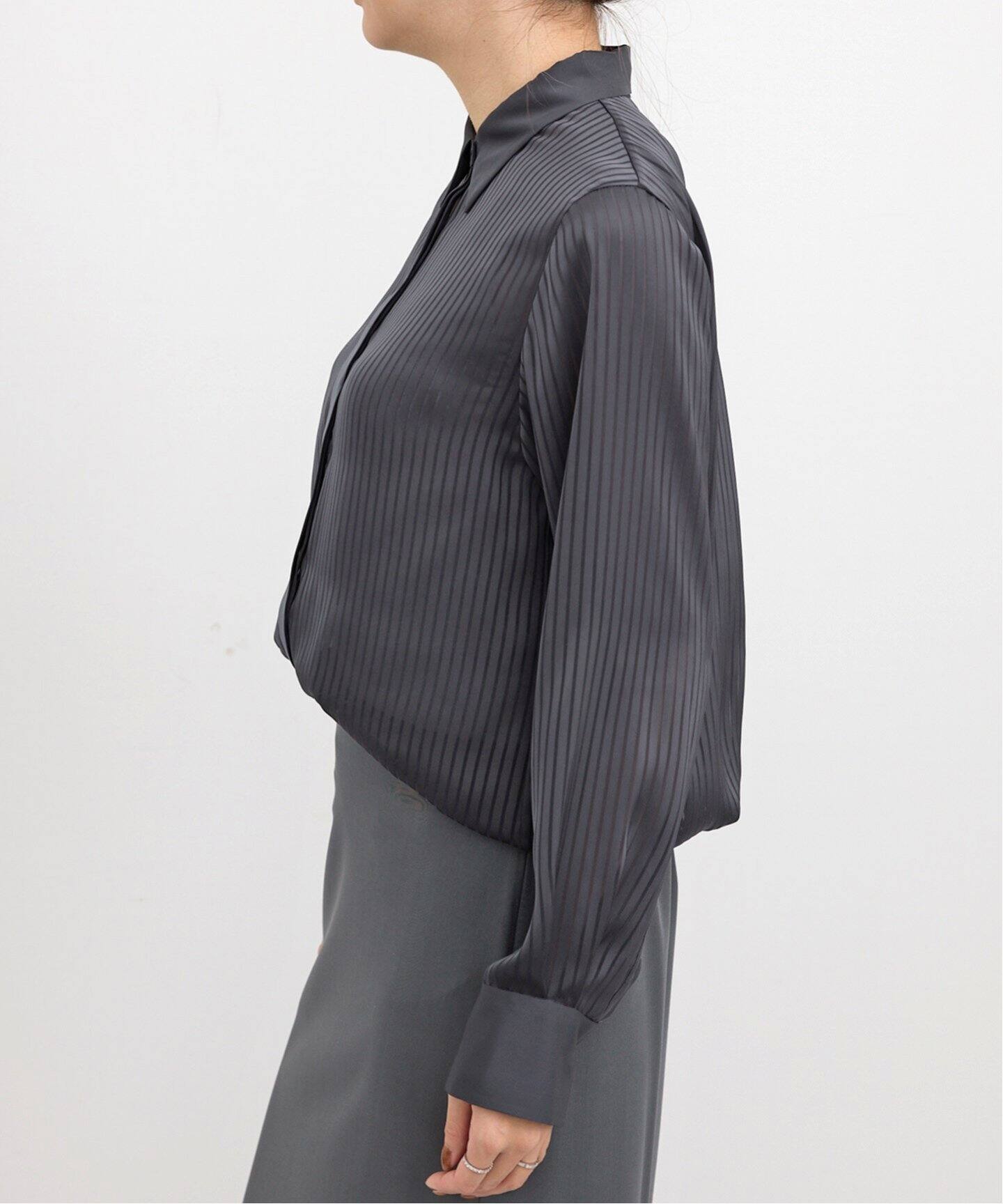 Stripe Sheer Shirts（シャツ／ブラウス）｜L