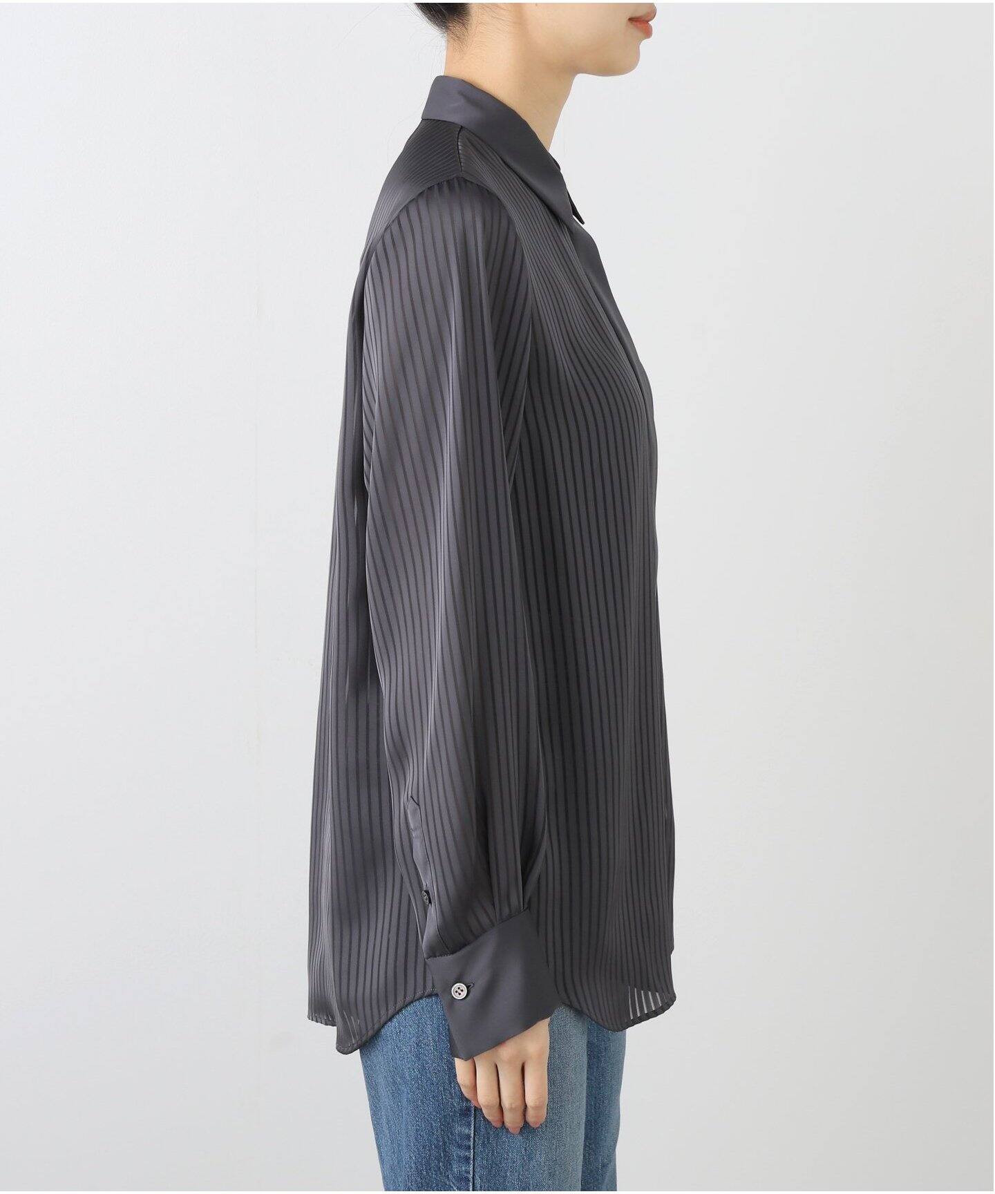 Stripe Sheer Shirts（シャツ／ブラウス）｜L