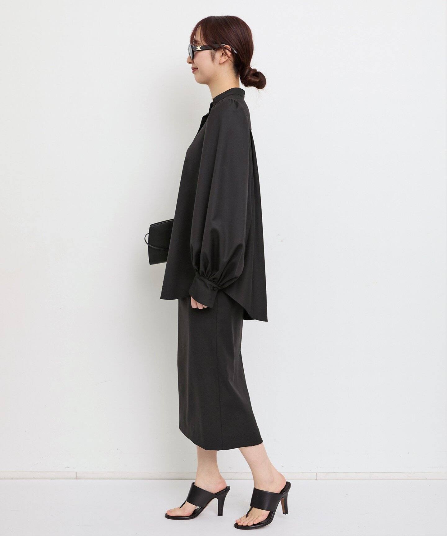 美品 21AW L'Appartement アパルトモン コットンギャザーブラウス カットソー 21051560300430 ネイビー レディース 古着 中古 L'Appartement DEUXIEME CLASSE - 美品 21AW L'Appartement