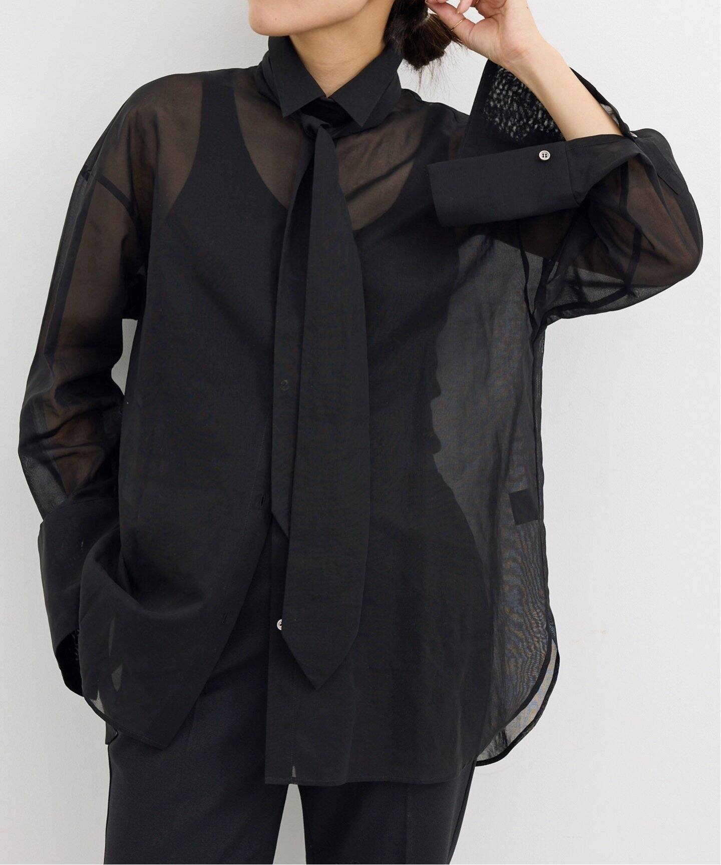 Sheer Voile 2way Shirts（シャツ／ブラウス）｜L