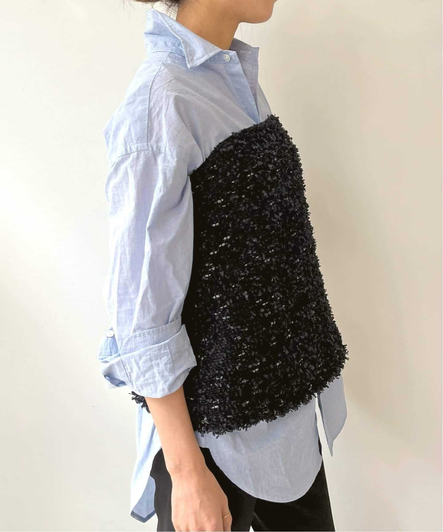 アパルトモン Original Yarn Tweed VEST Fancy yarn Tweed