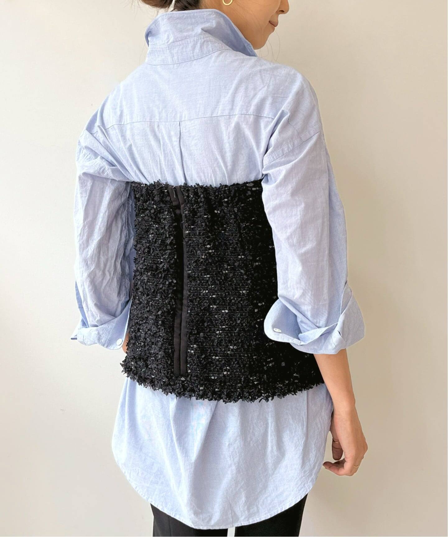 Fancy yarn Tweed Bustie（その他トップス）｜L