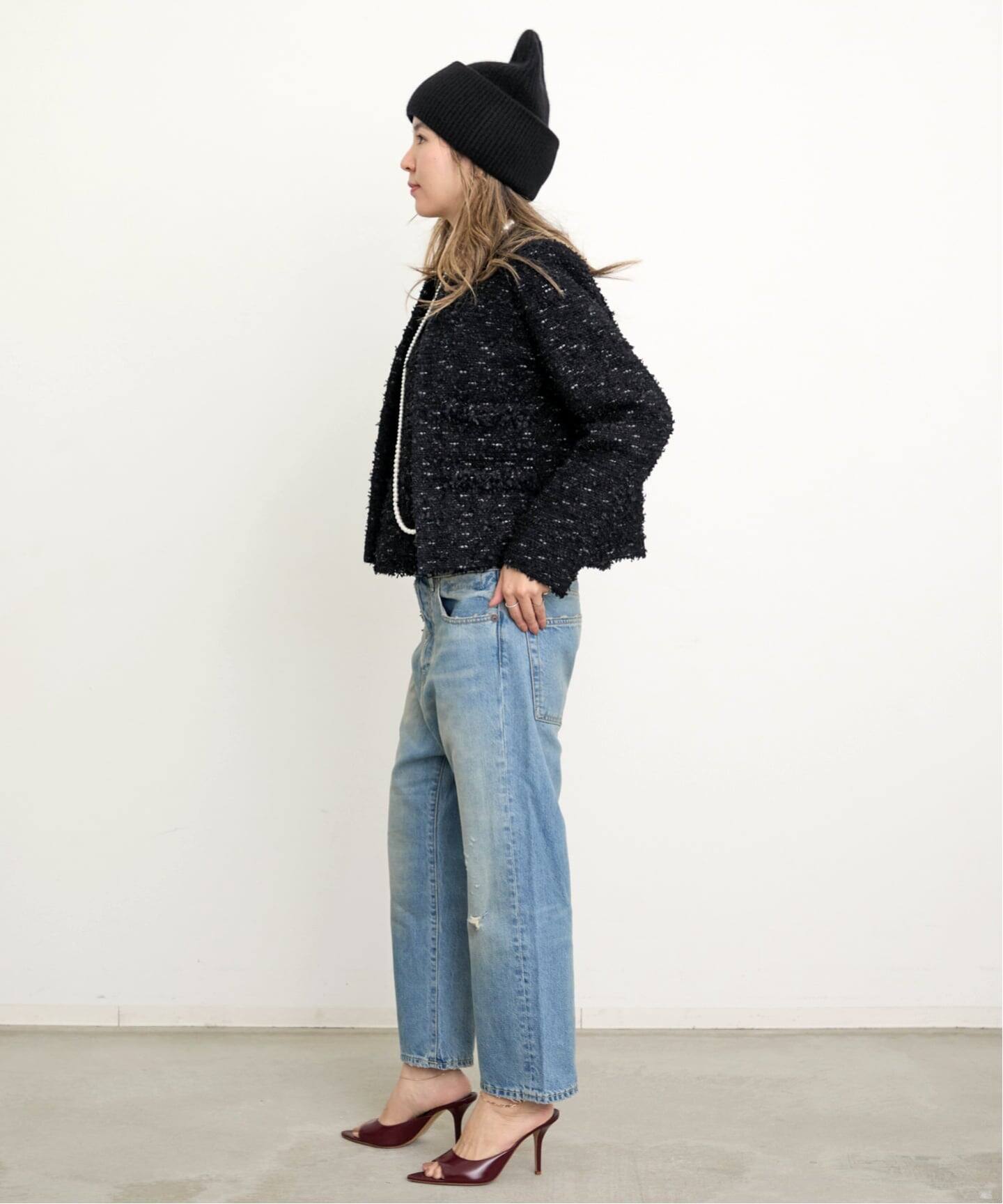 Fancy yarn Tweed Bustie（その他トップス）｜L