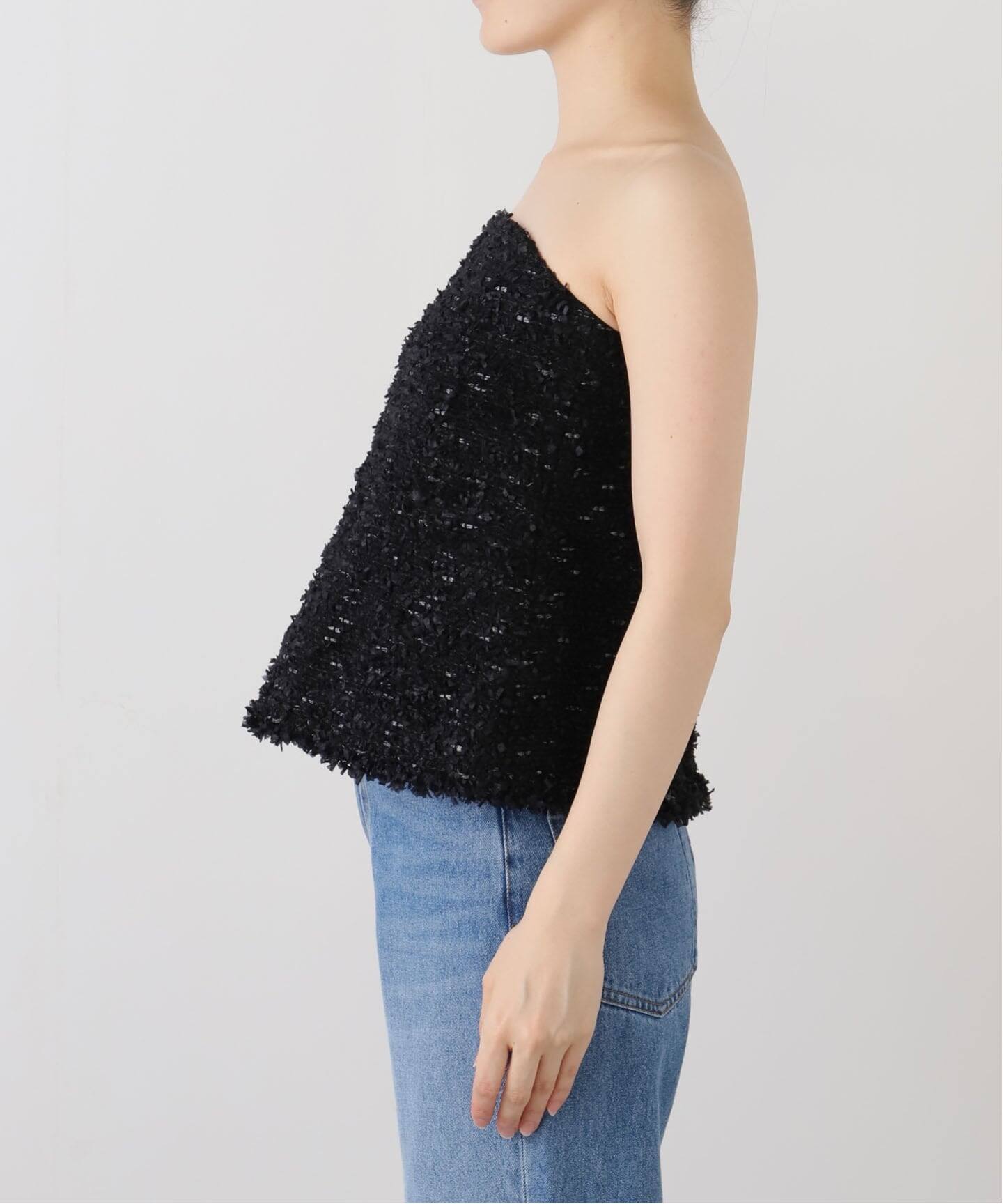 Fancy yarn Tweed Bustie（その他トップス）｜L