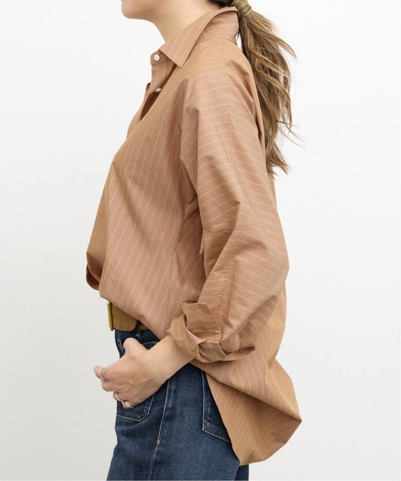 DOLMAN SLEEVE STRIPE SHIRT（シャツ／ブラウス）｜L DOLMAN SLEEVE STRIPE SHIRT