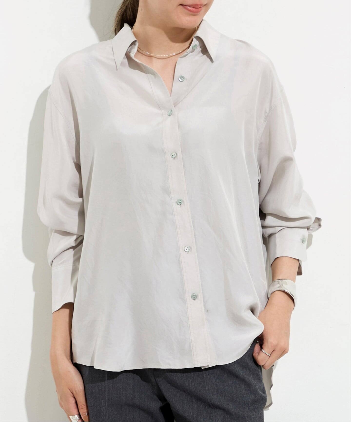 SILK 2WAY SHIRT（シャツ／ブラウス）｜L