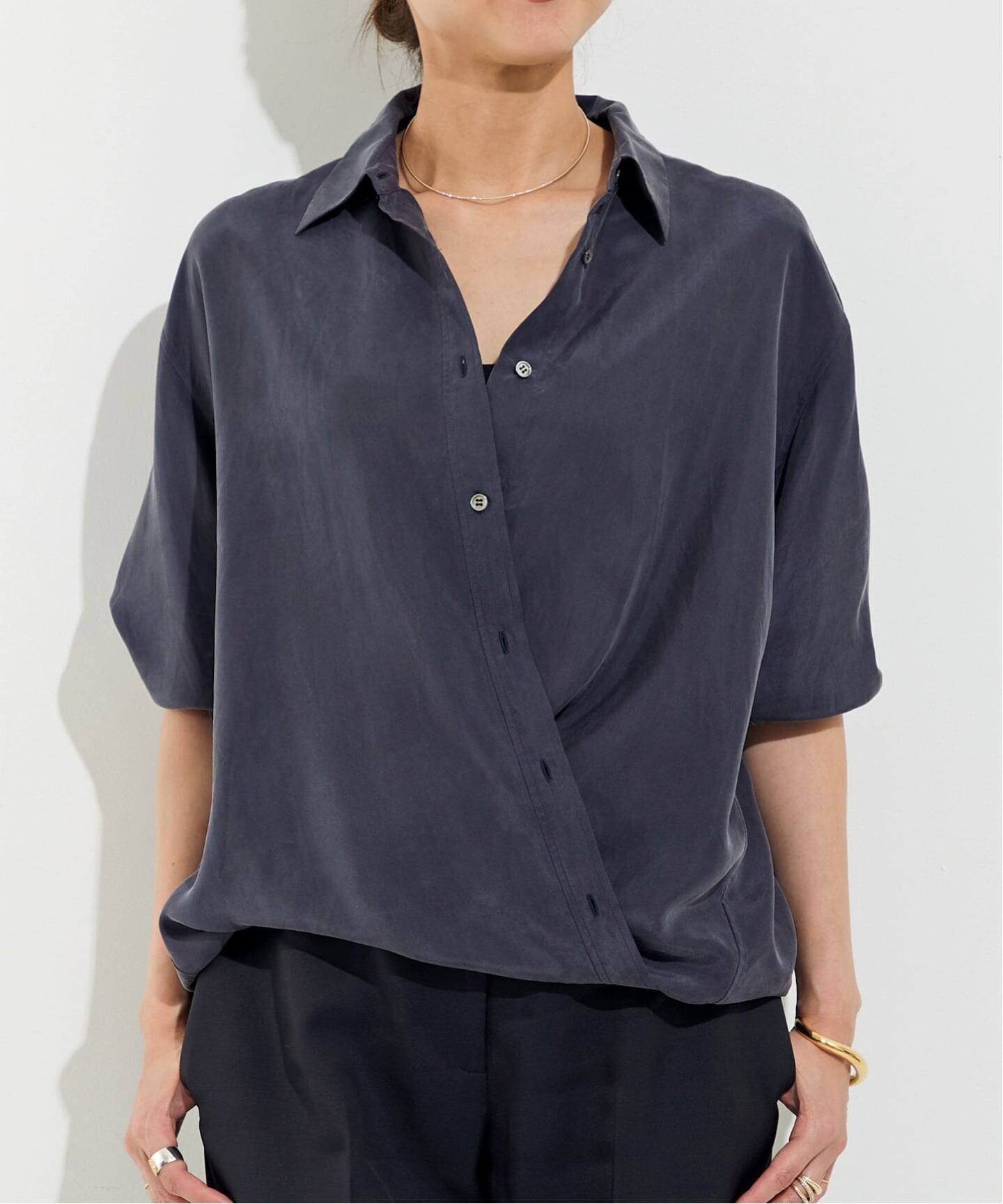 SILK 2WAY SHIRT（シャツ／ブラウス）｜L