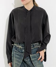 SILK BOWTIE BLOUSE（シャツ／ブラウス）｜L