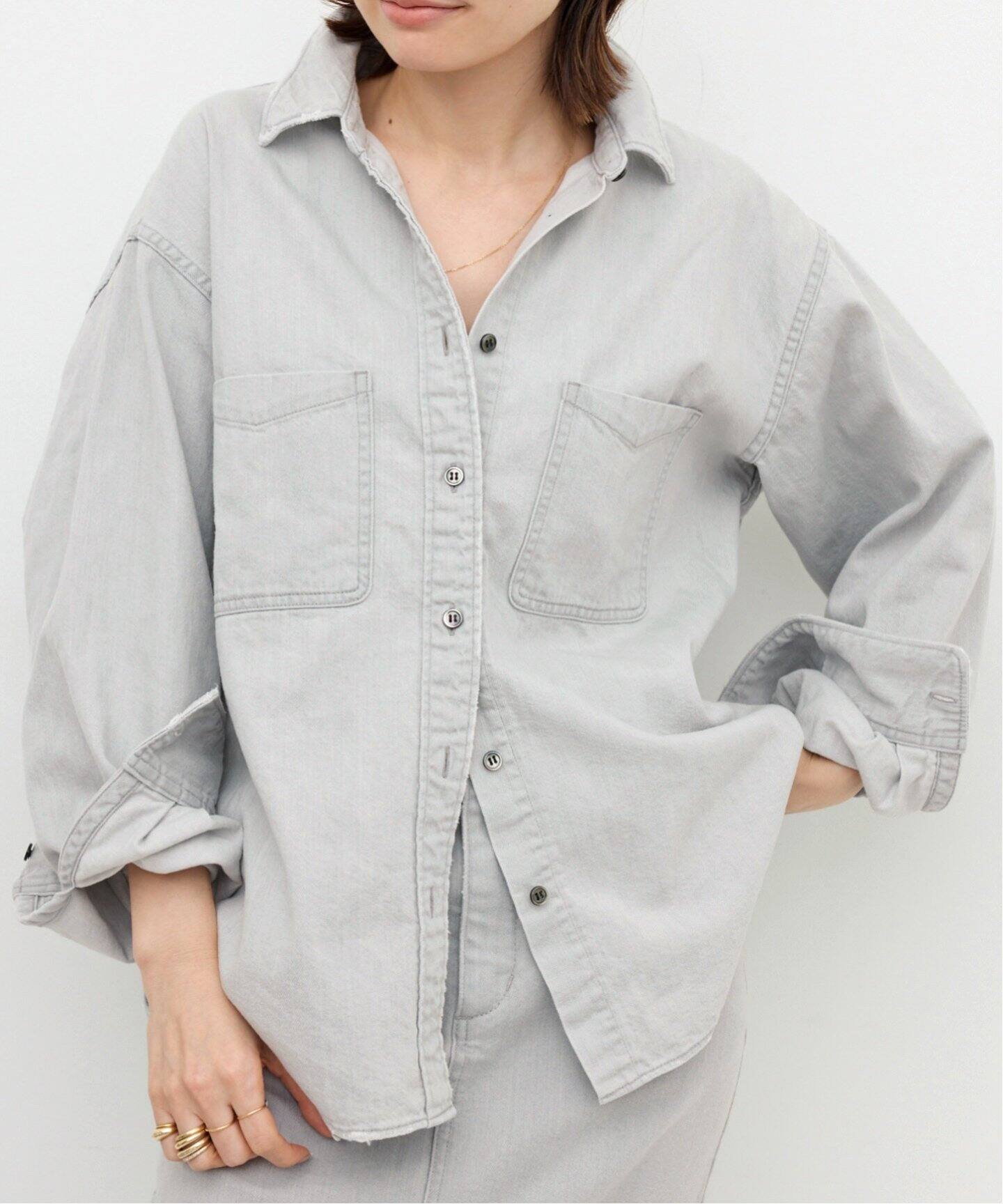 BLEACH DENIM SHIRTS（シャツ／ブラウス）｜L
