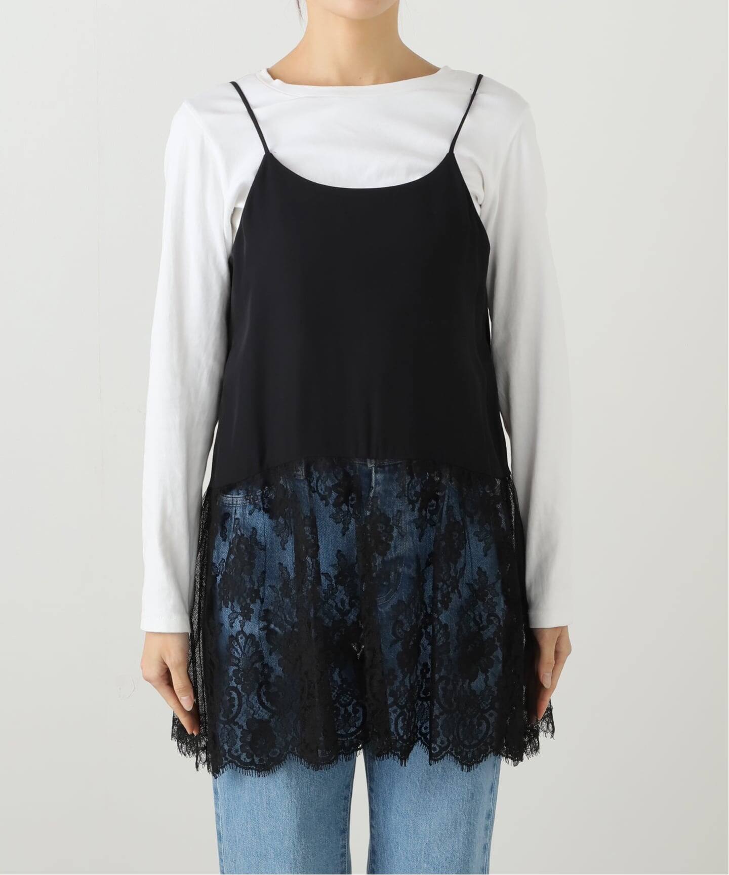 L'Appartement/Solstiss LACE CAMISOLE黒レース Solstiss LACE CAMISOLE（その他トップス）｜L'Appartement