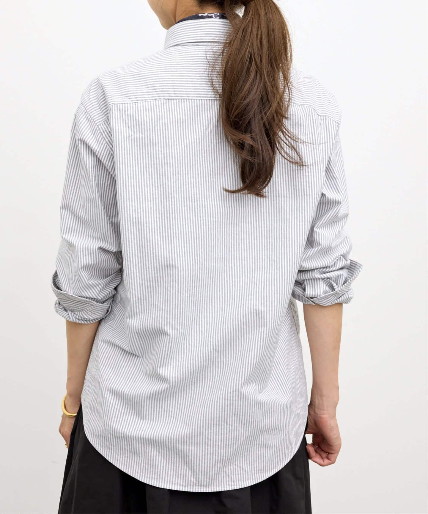 アパルトモン　Lisière Stripe Sheer Shirts STRIPE OX BD SHIRTS（シャツ／ブラウス）｜L'Appartement