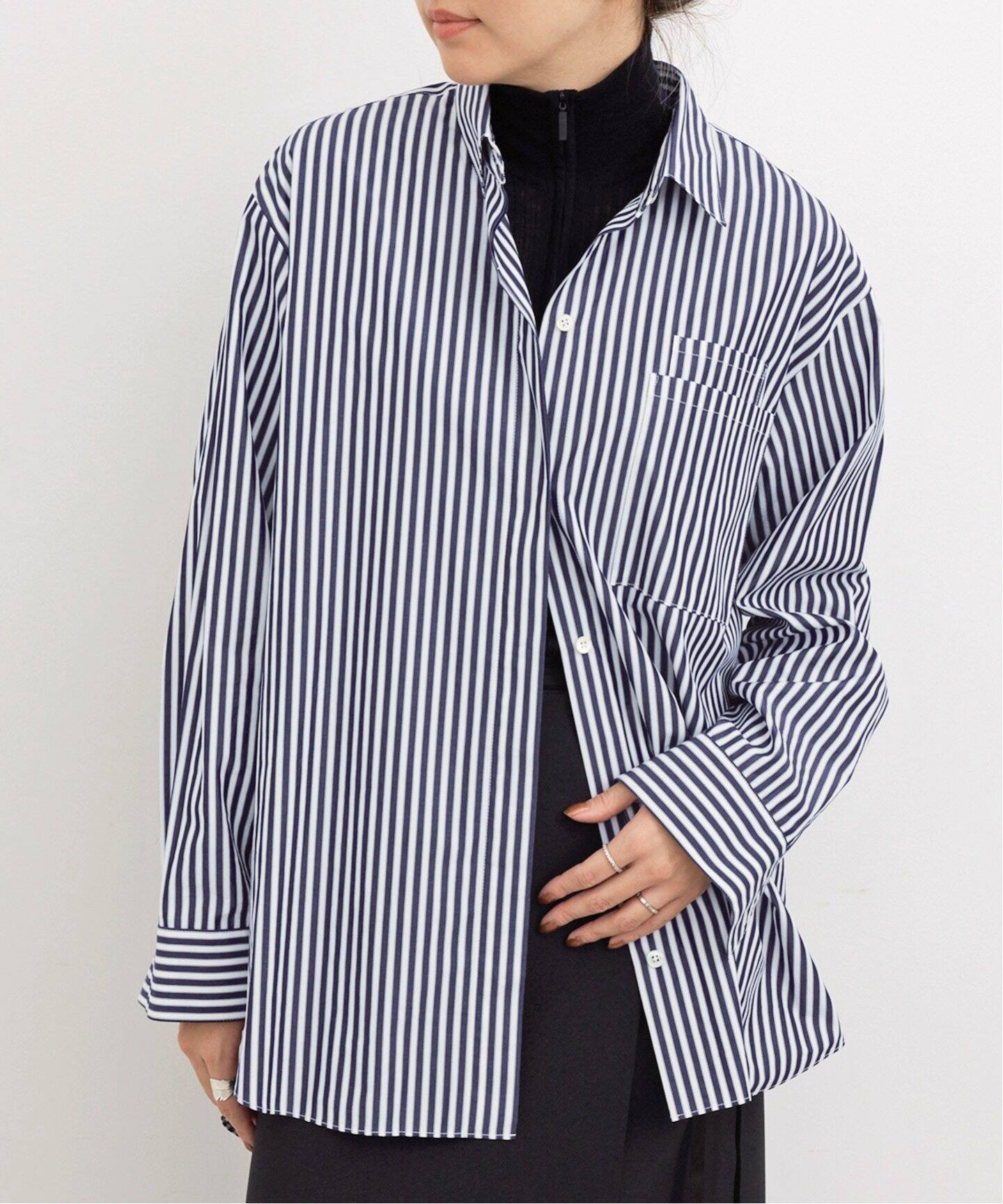 ELEGANT SHIRT(STRIPE)（シャツ／ブラウス）｜L