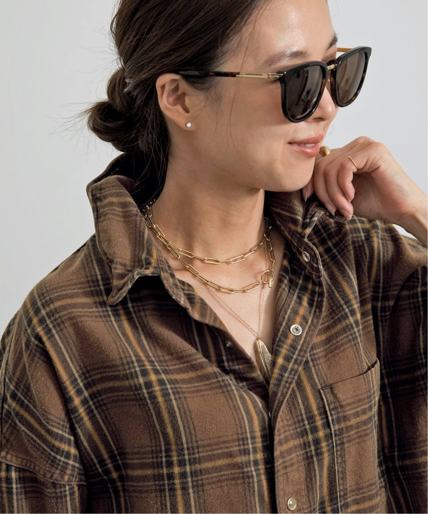 REMI RELIEF/レミ レリーフ】 CHECK SHIRT（シャツ／ブラウス）｜L