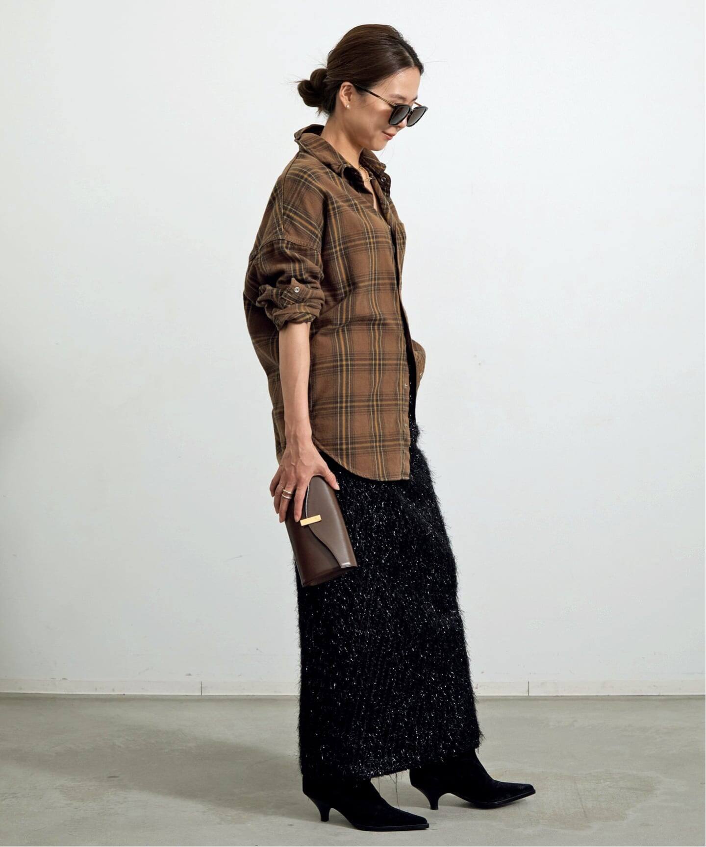 REMI RELIEF/レミ レリーフ】 CHECK SHIRT（シャツ／ブラウス）｜L 