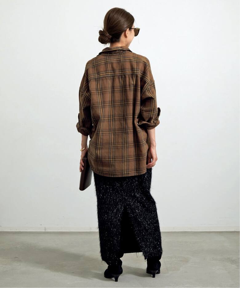 REMI RELIEF/レミ レリーフ】 CHECK SHIRT（シャツ／ブラウス）｜L 