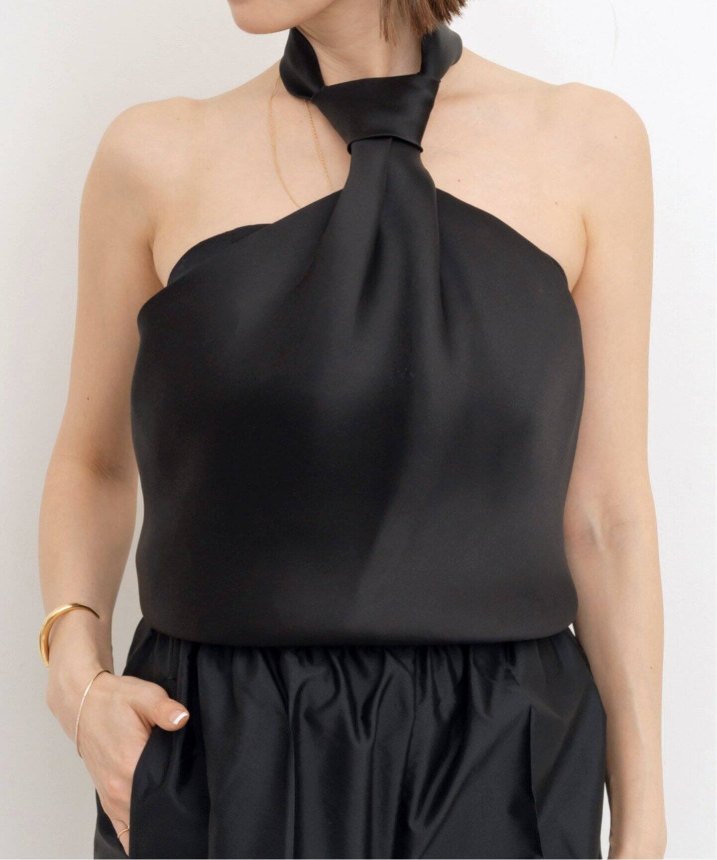 GIA STUDIOS/ジア ストゥディオス】 TIE KNOT BLOUSE（シャツ 
