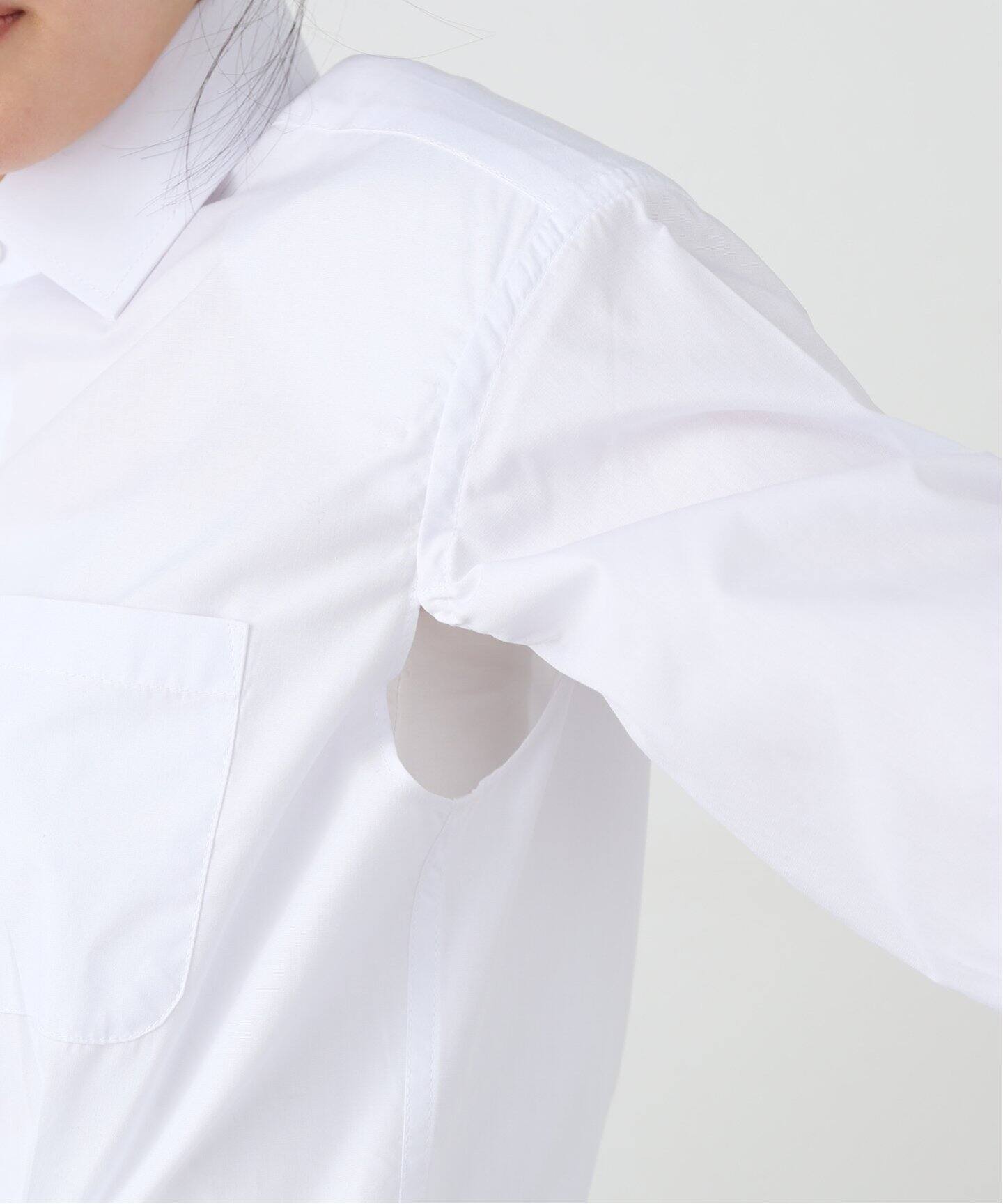 BETTTER/ベター】 Wrapping sleeves shirt（シャツ／ブラウス）｜L