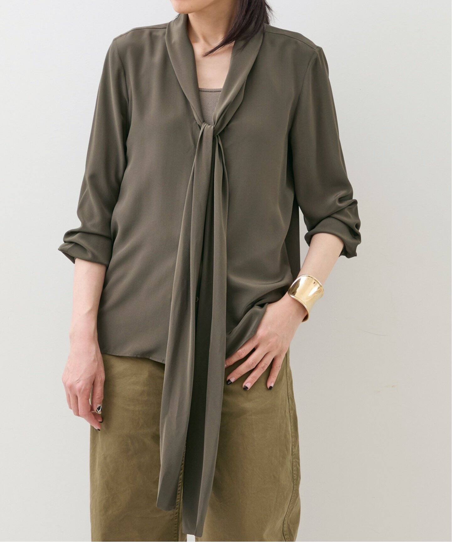 NILI LOTAN/ニリ ロタン】 ANGELIQUE TIE NECK BLOUSE（シャツ 