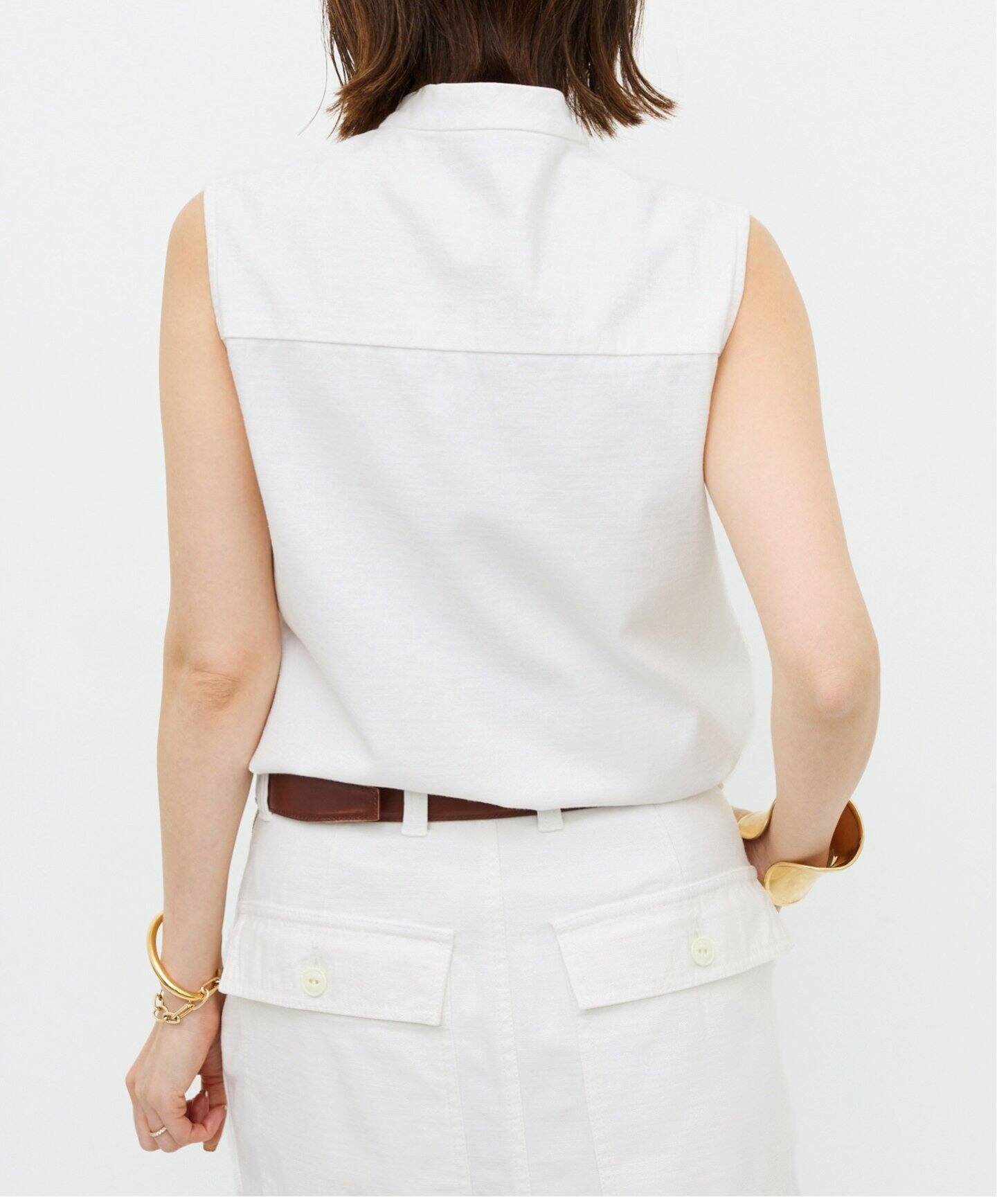MADISON BLUE/マディソン ブルー】 SLEEVELESS BOW TIE BLOUSE（シャツ 