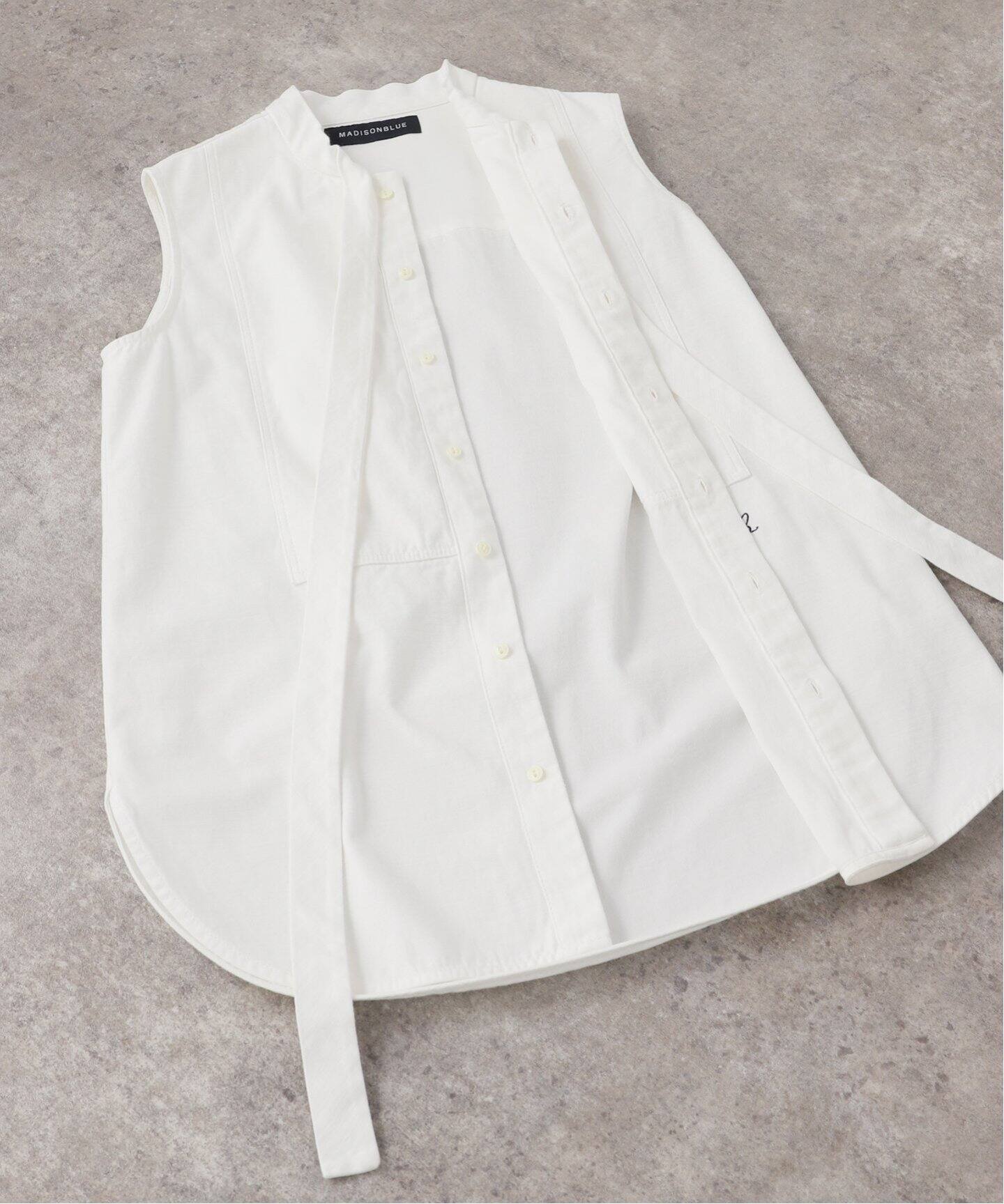 MADISON BLUE/マディソン ブルー】 SLEEVELESS BOW TIE BLOUSE（シャツ 