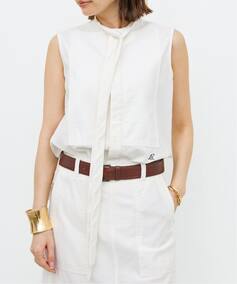 MADISON BLUE/マディソン ブルー】 SLEEVELESS BOW TIE BLOUSE（シャツ 