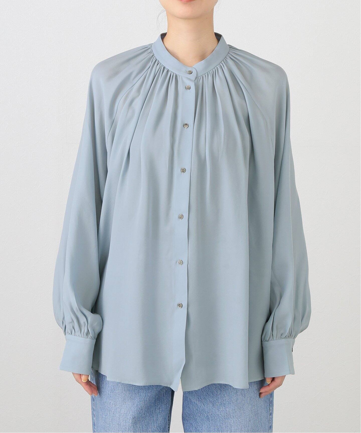 INDRESS/インドレス】 Silk Satin Blouse（シャツ／ブラウス）｜L 