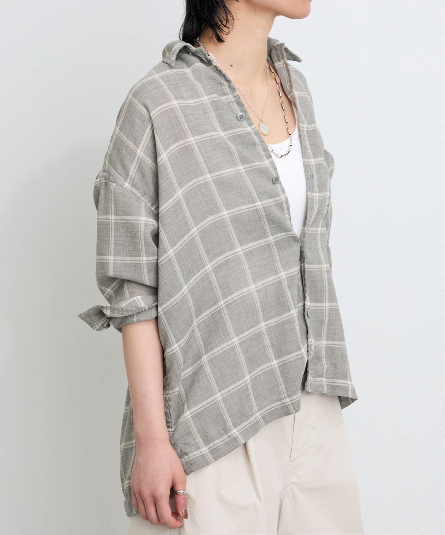 アパルトモン：REMI RELIEF/CHECK SHIRT DRESS
