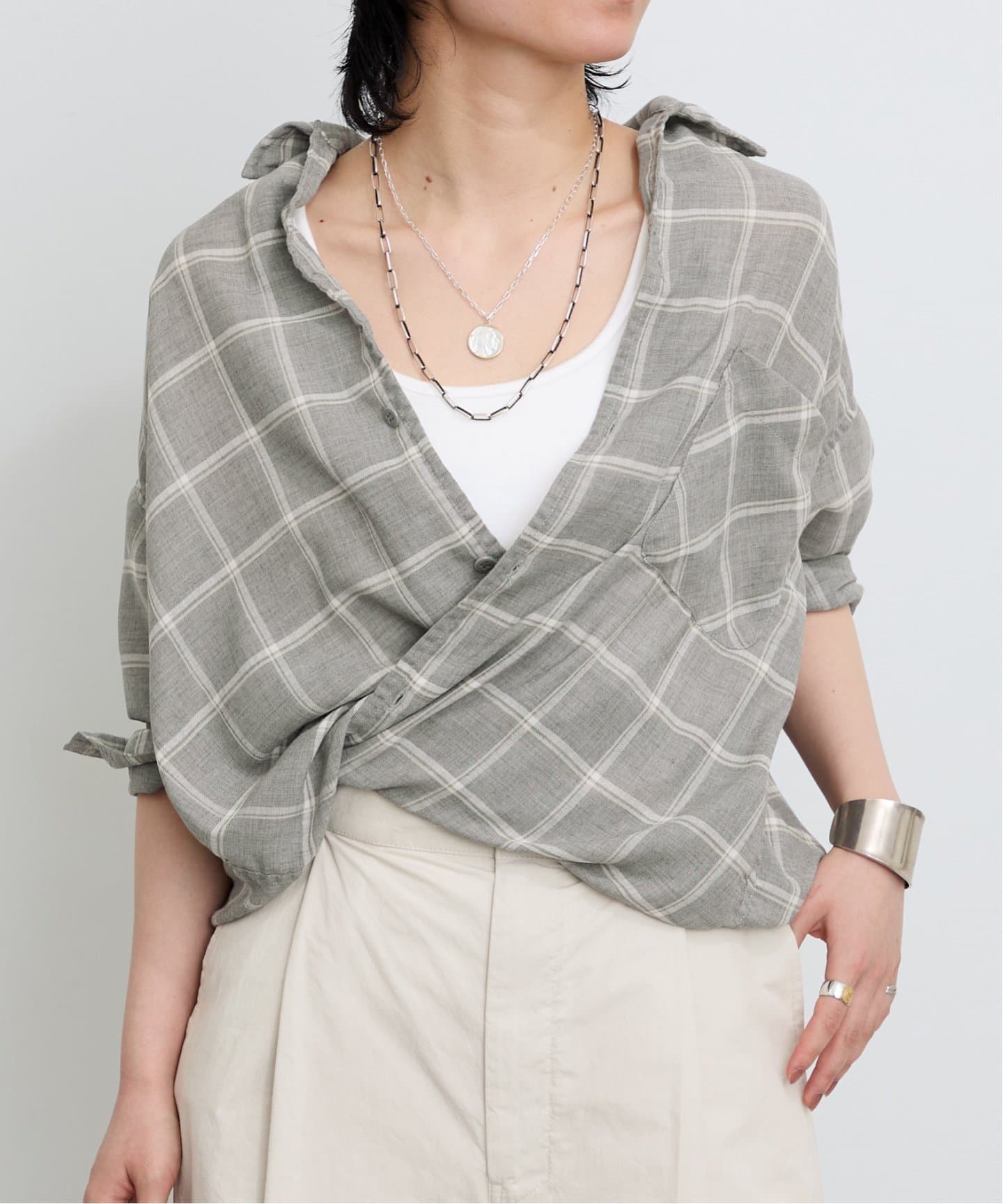 REMI RELIEF/レミ レリーフ】 VIYELLA CHECK 2WAY SHIRT（シャツ