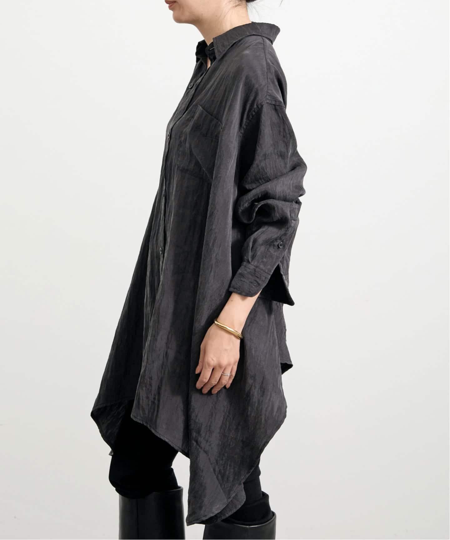 R13/アールサーティーン】 DRAPED FRONT SHIRT（シャツ／ブラウス）｜L