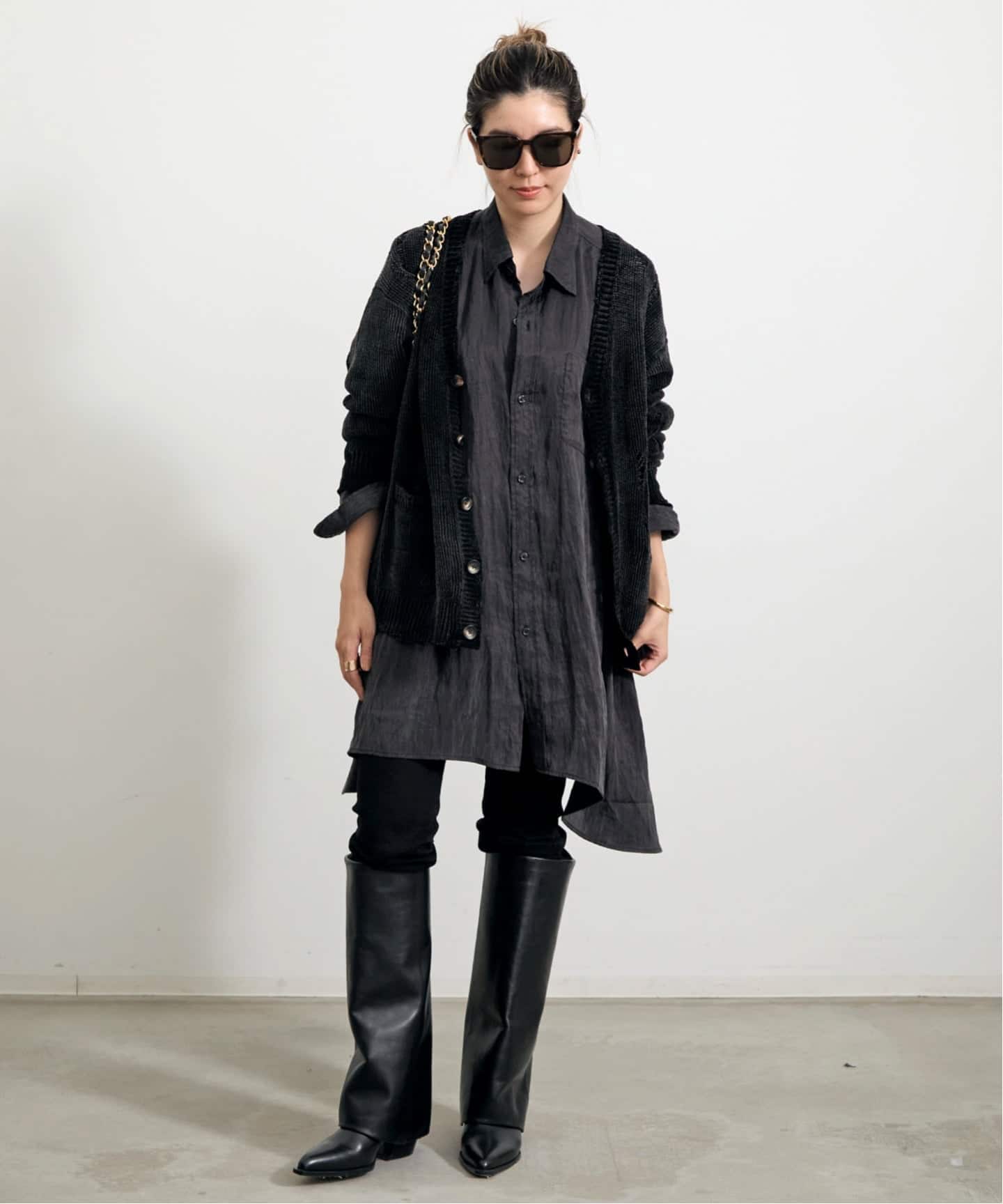 アパルトモン【R13/アールサーティーン】 DRAPED FRONT SHIRT R13/アールサーティーン】 DRAPED FRONT SHIRT（シャツ／ブラウス）｜L