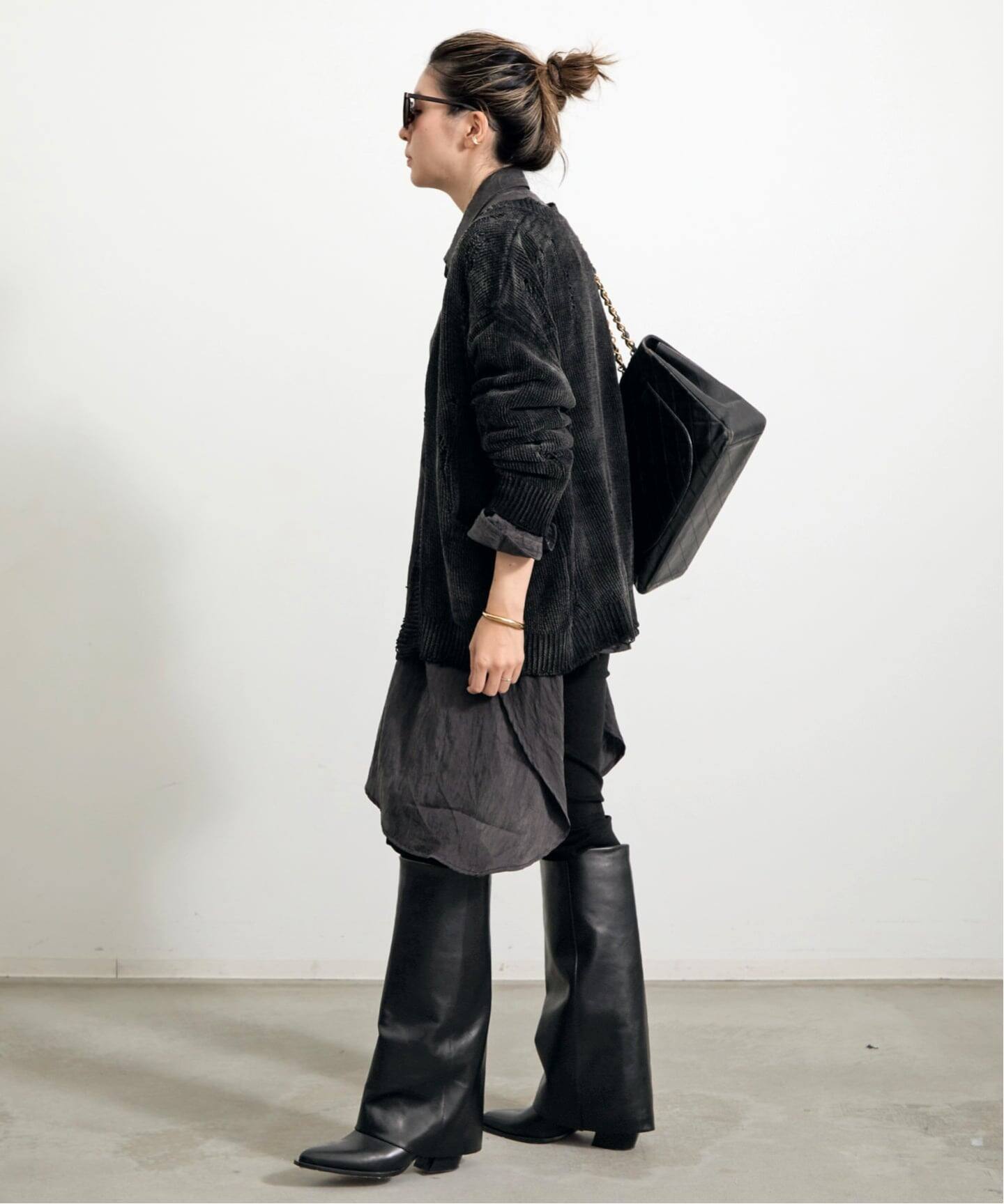 アパルトモン【R13/アールサーティーン】 DRAPED FRONT SHIRT R13/アールサーティーン】 DRAPED FRONT SHIRT（シャツ／ブラウス）｜L