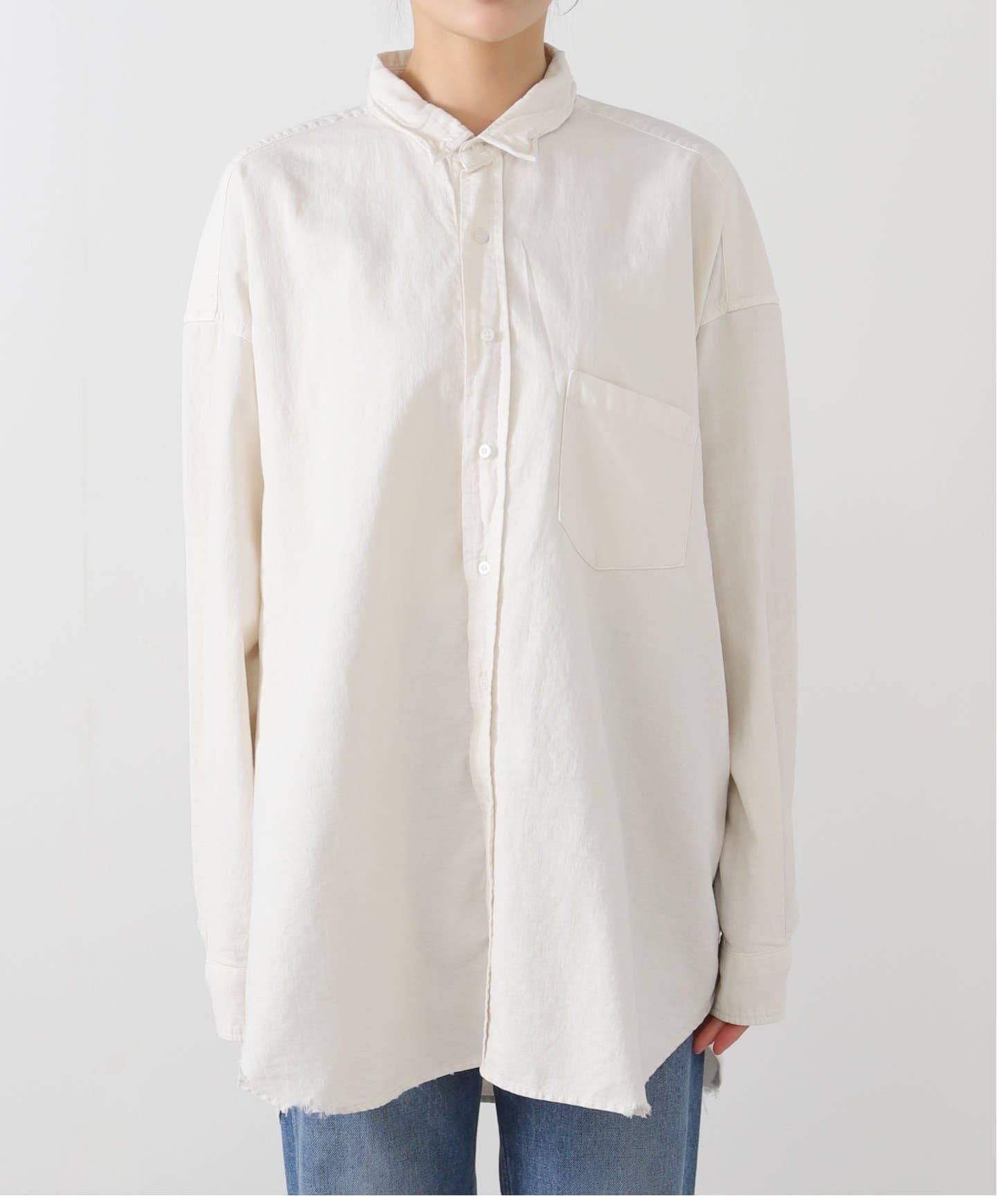 REMI RELIEF - L&#39;Appartement×REMI RELIEF 別注シルクコットンシャツ REMI RELIEF/レミ レリーフ】Relaxed Shirt（シャツ／ブラウス